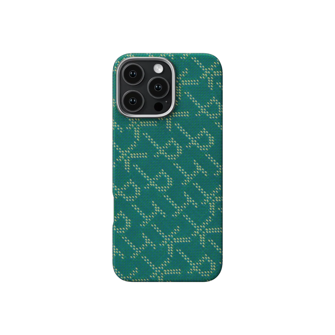 피타카 아이폰 16 프로 모노그램 택타일 우븐 케이스 그린 골드(PITAKA iPhone 16 Pro Monogram-Tactile Woven Case Green/Gold)