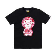 (W) BAPE ABC Camo Big Baby Milo T-Shirt Black Pink