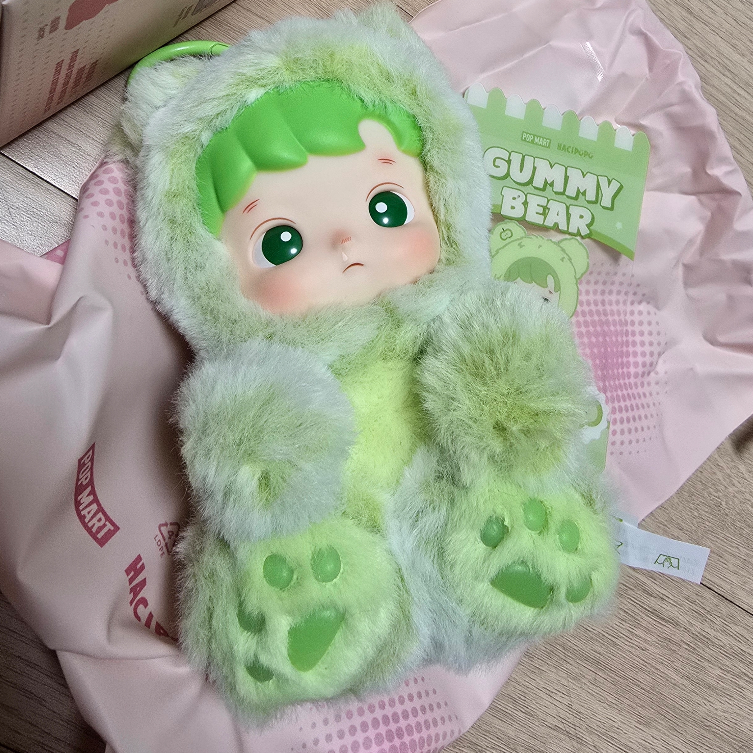 Pop Mart Hacipupu Gummy Bear Series Vinyl Plush Pendant (1 Blind Box) 착용 스타일 - 2