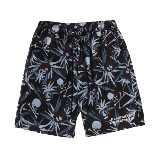 - BAPE x Mastermind Tropical Skull Camo Relaxed Fit Shorts 16th Anniversary Black