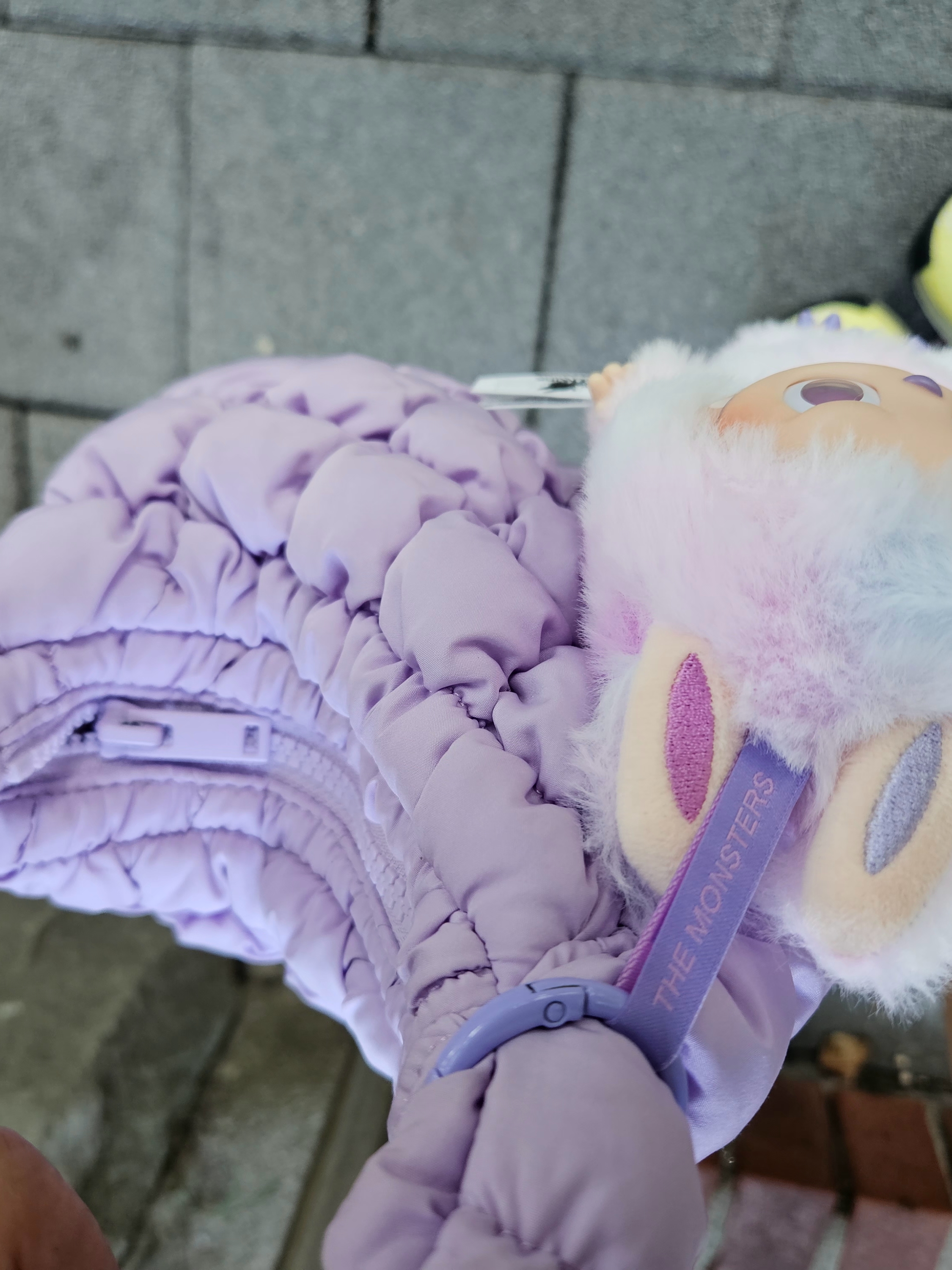 Pop Mart Labubu The Monsters Highlight Series Luck Keyring (Opened Case), COS Quilted Micro Bag Purple 착용 스타일 - 2