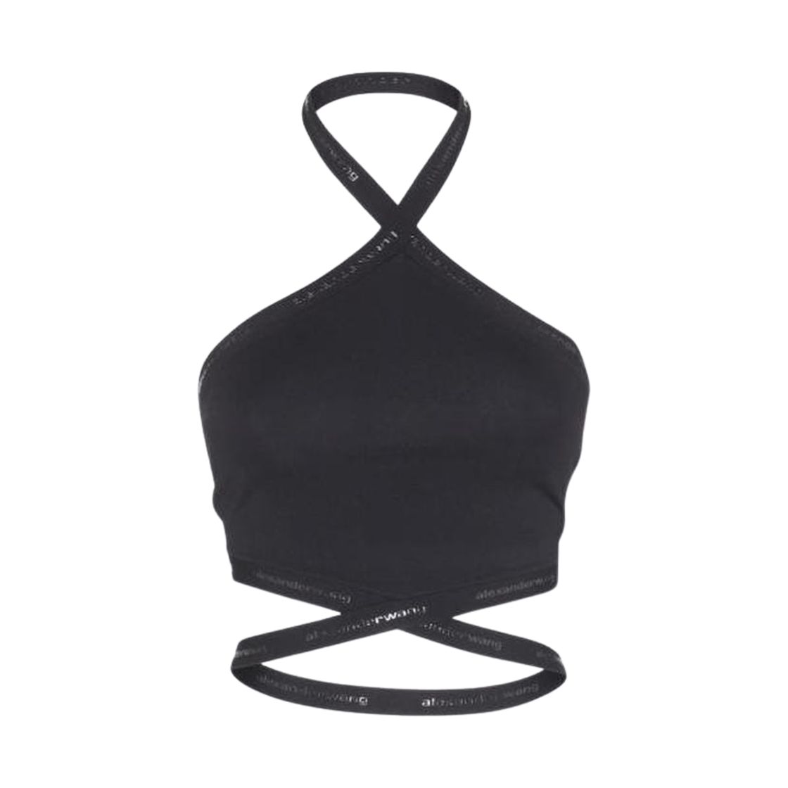 (W) 알렉산더 왕 홀터넥 탑 블랙((W) Alexander Wang Halterneck Top Black)