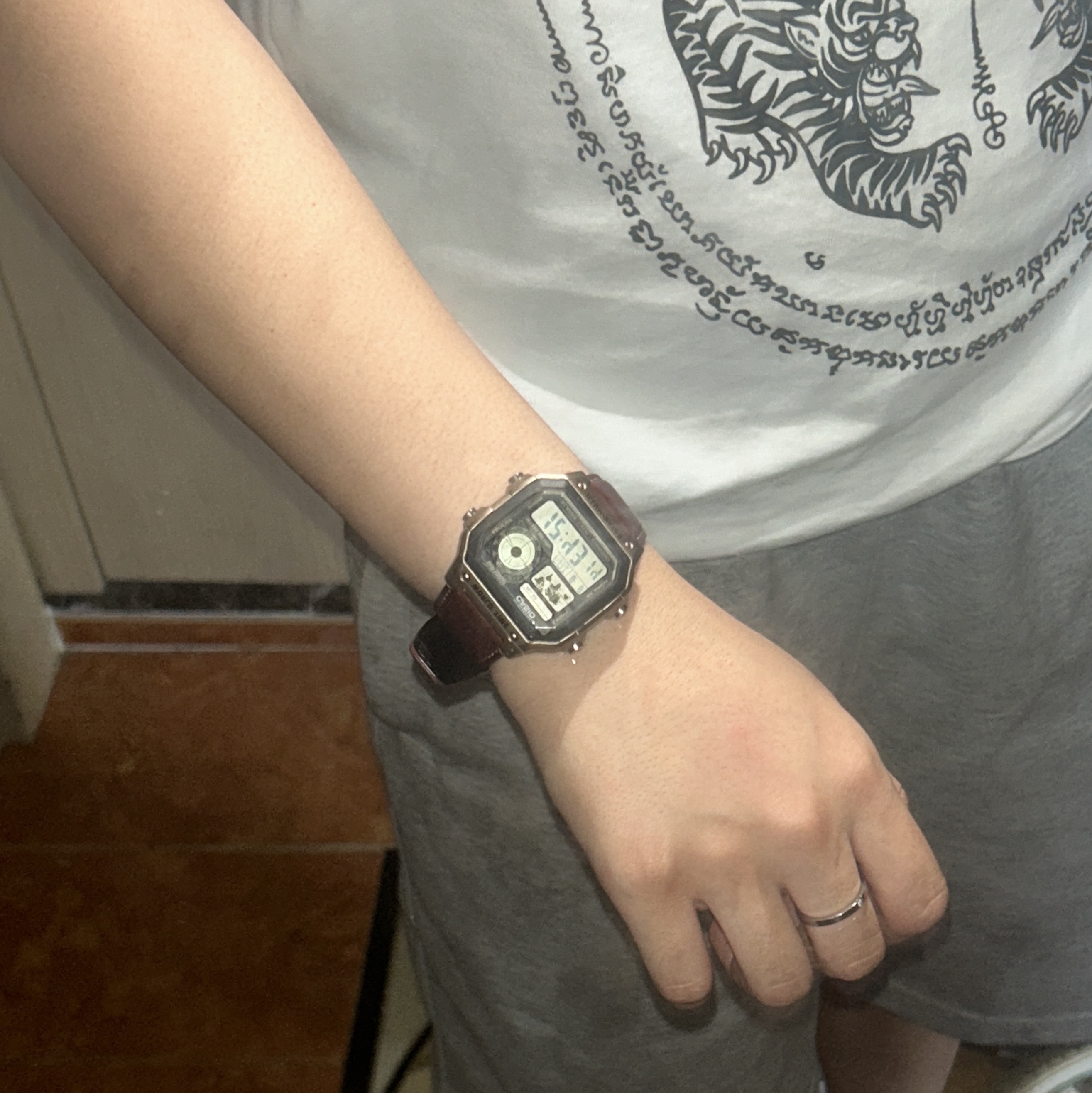 Casio AE-1200WHL-5AV 착용 스타일