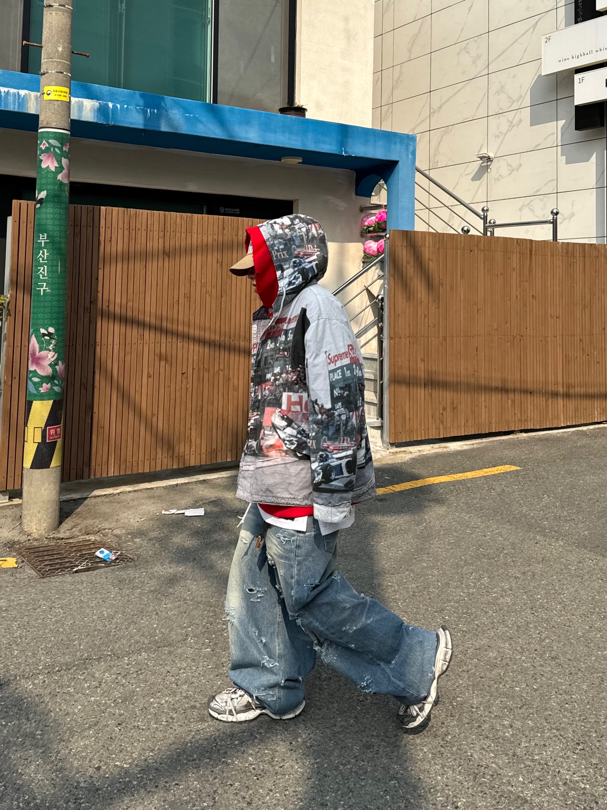 Supreme Grand Prix Parka Multi-Color - 19SS 착용 스타일 - 3