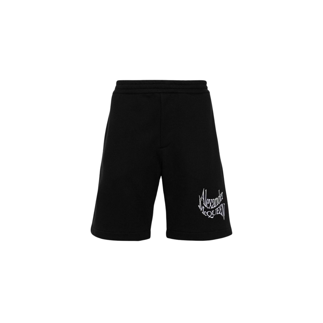 781880QXAAM1000 Alexander McQueen Logo Bermuca Shorts Black