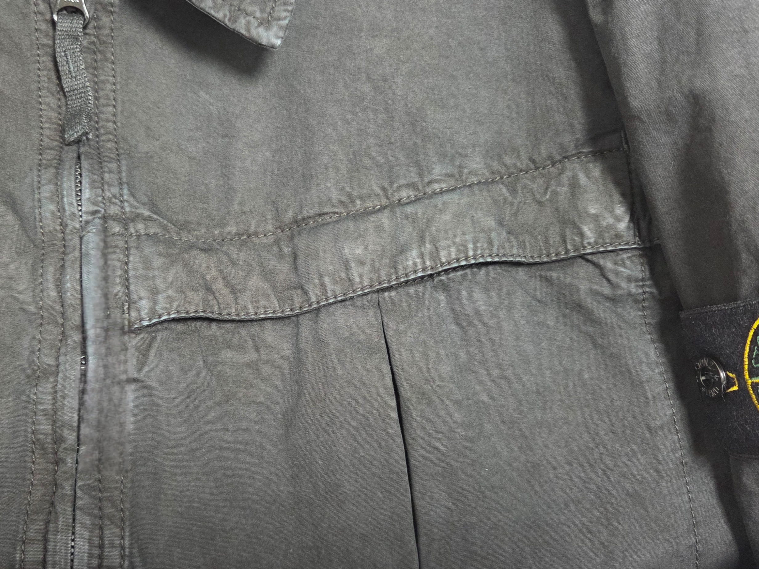 Stone Island 103WN Garment Dyed Zip Overshirt Black - 24FW 착용 스타일