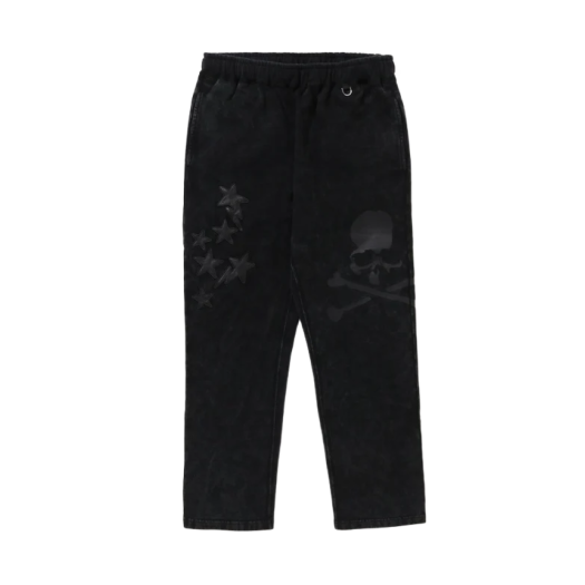 - BAPE x Mastermind Leather Sta Patch Skull Relaxed Fit Sweatpants 16th Anniversary Black