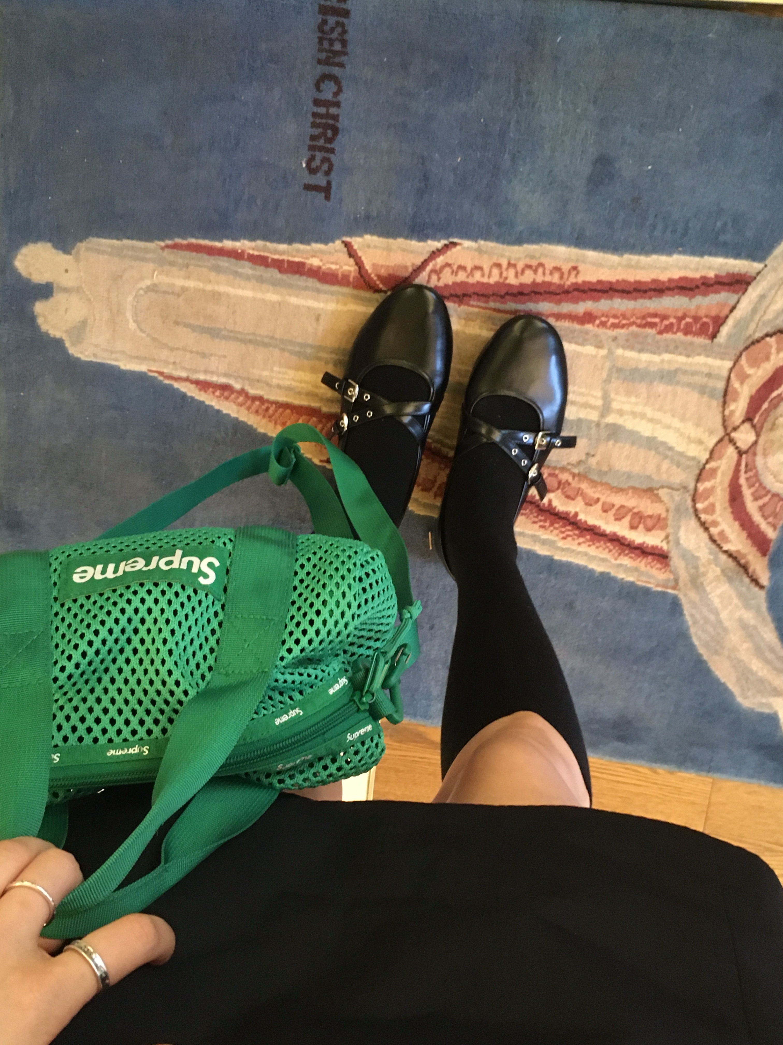 Supreme Mesh Mini Duffle Bag Green - 23SS 착용 스타일