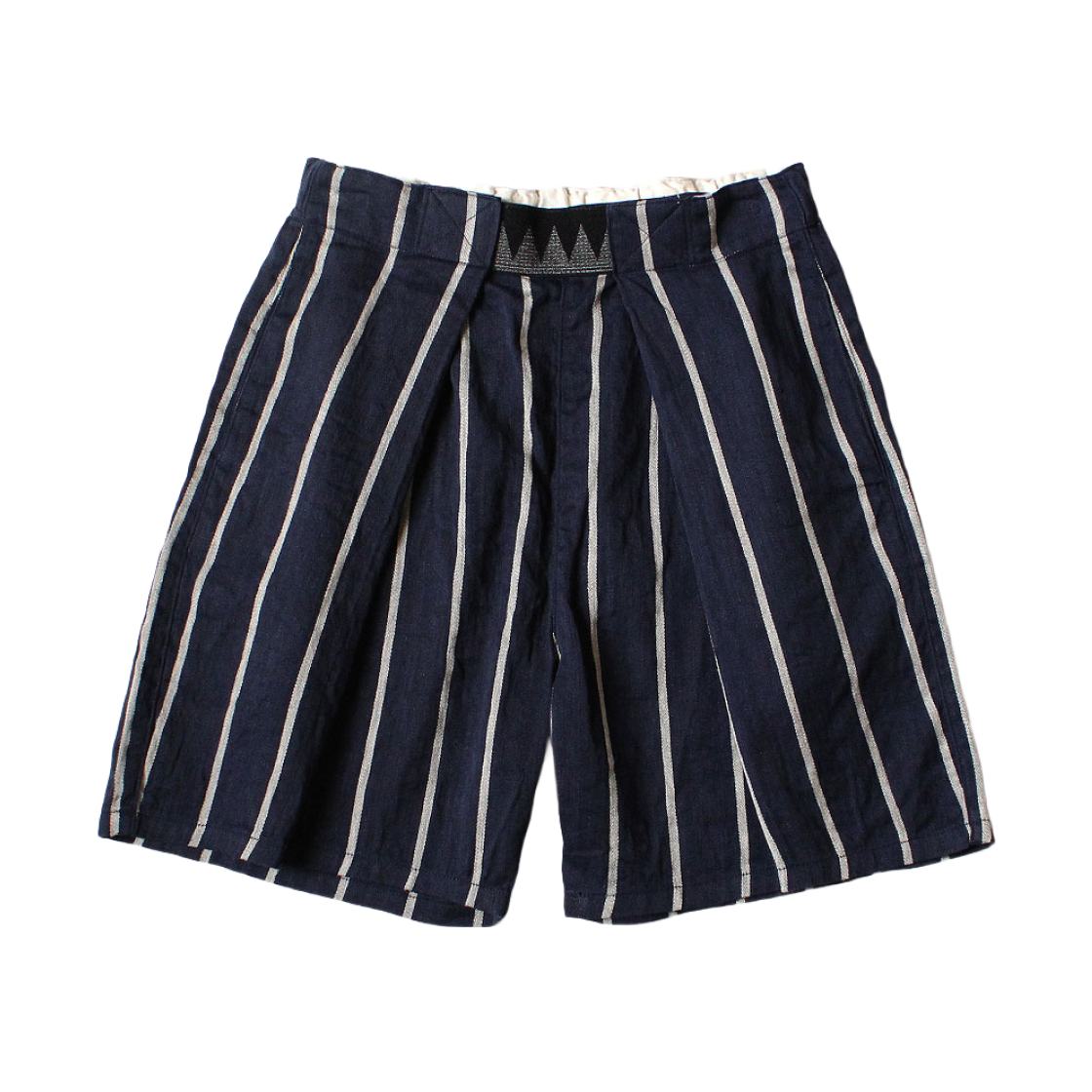 EK-1048 Kapital Linen Phillies Stripe Easy Beach Go Shorts Navy