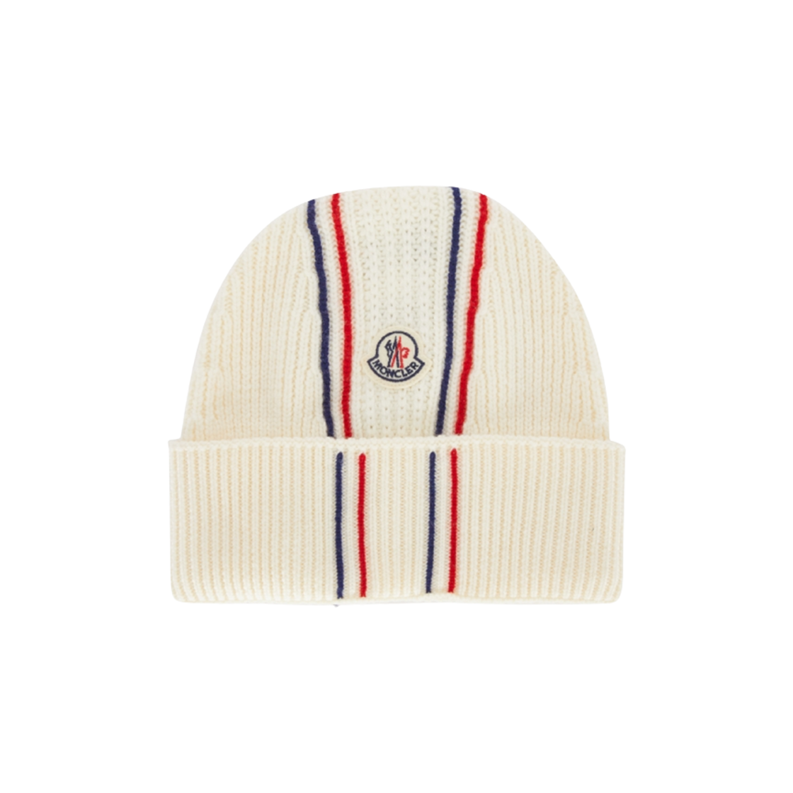 몽클레르 트라이컬러 울 비니 화이트 - 23FW(Moncler Tricolor Wool Beanie White - 23FW)