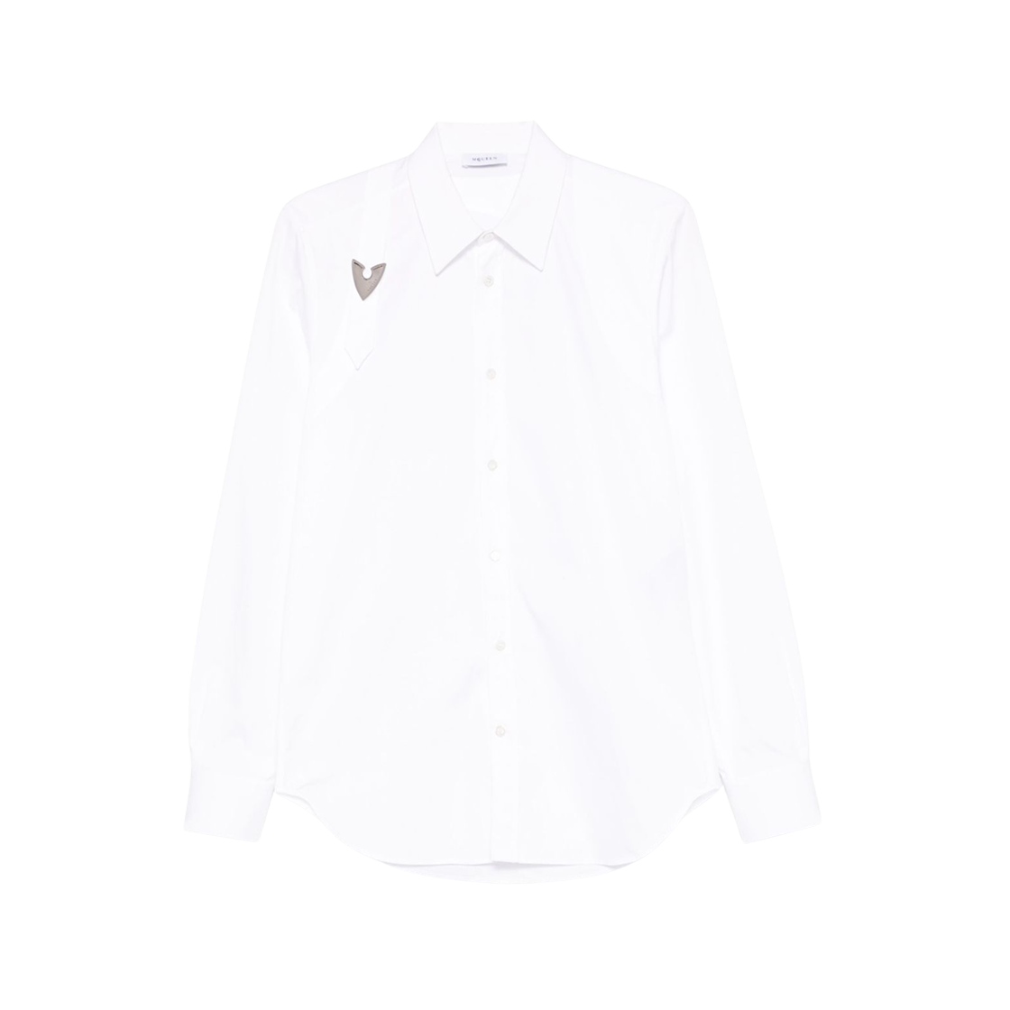 814641QNAAX9000 Alexander McQueen Harness Cotton Shirt White