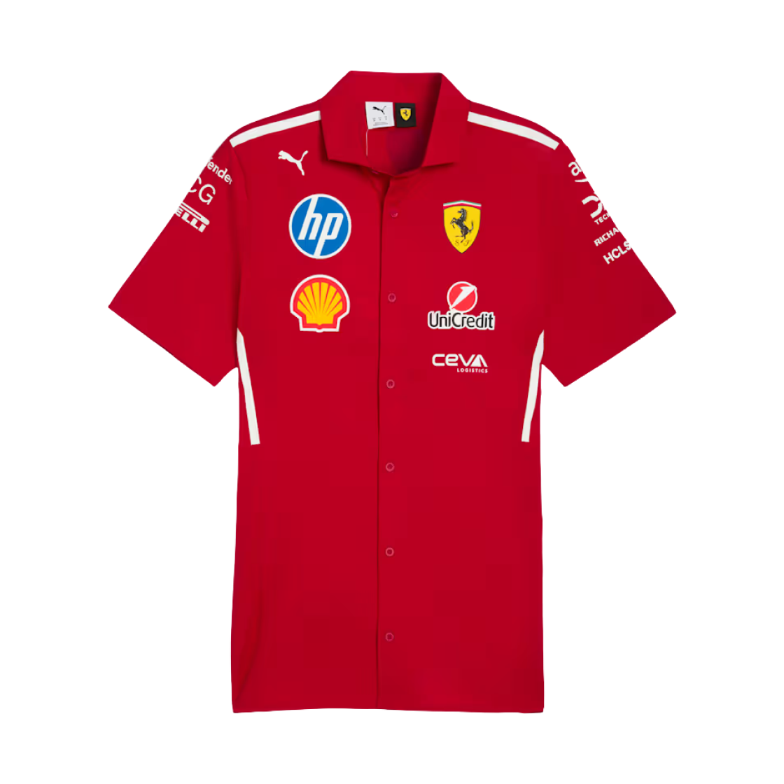 763943-01 Scuderia Ferrari x Puma 2025 Team Shirt Dark Cherry