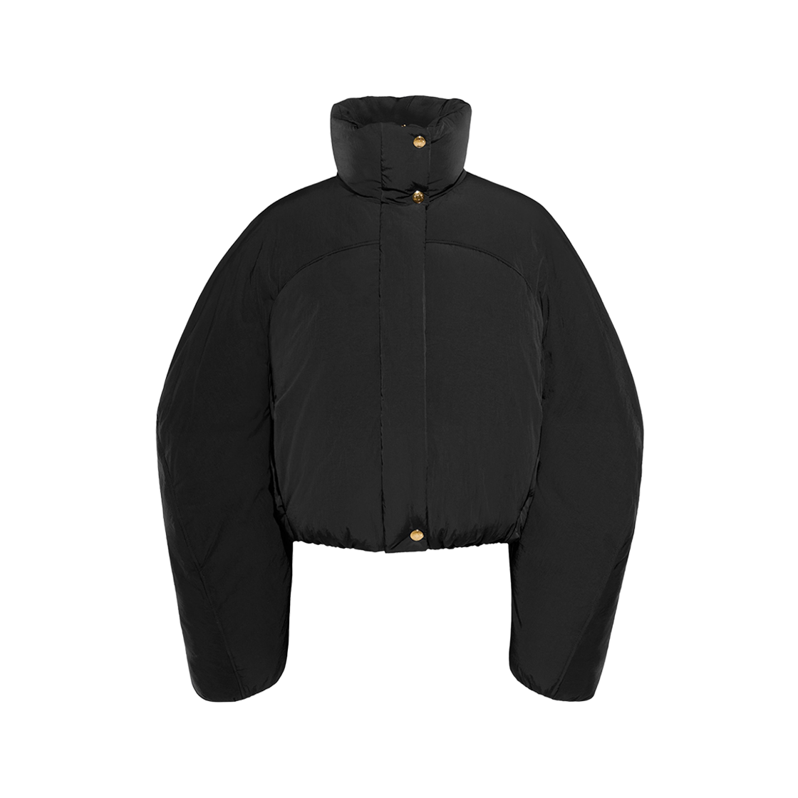 (W) 자크뮈스 카라코 크롭 푸퍼 자켓 블랙((W) Jacquemus Caraco Cropped Puffer Jacket Black)