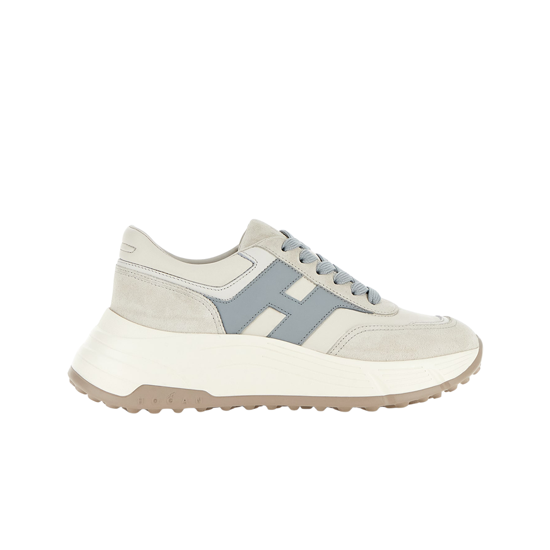 (W) 호간 하이파이 스니커즈 라이트 블루((W) Hogan Hi-Fi Sneakers Light Blue)