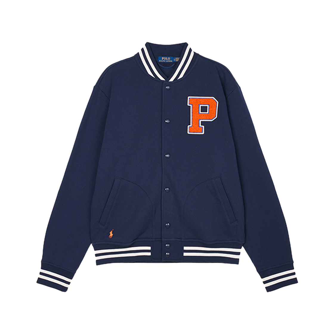 KM5BJABRLH3NY [30% 적립] Polo Ralph Lauren RL Fleece Baseball Jacket Cruise Navy - 25SS - 대표 이미지 #1