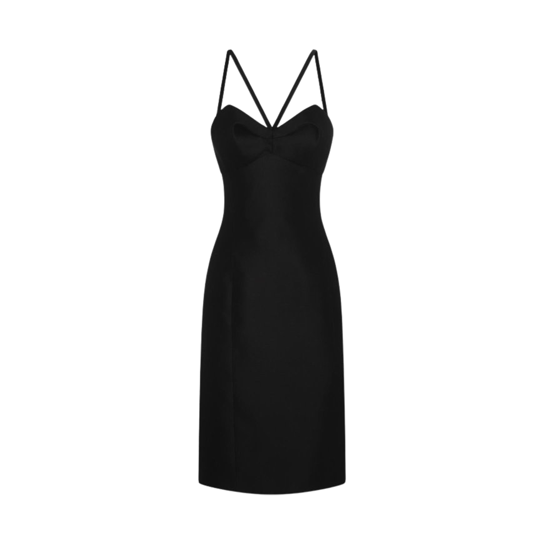 (W) 베르사체 미디 뷔스티에 드레스 블랙((W) Versace Midi Bustier Dress Black)