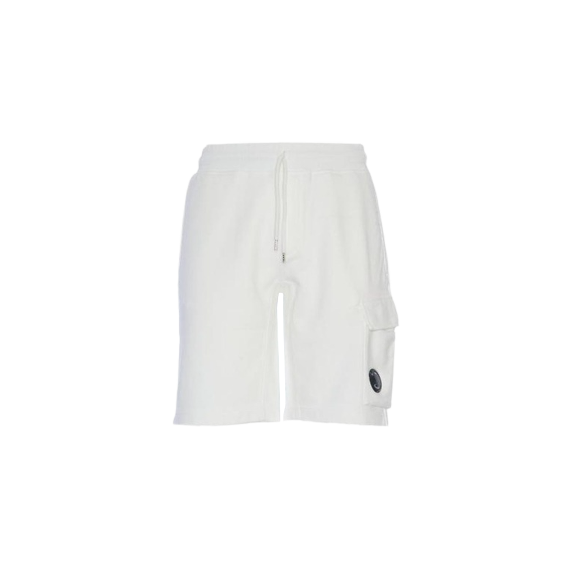 18CMSB101A110044G103 C.P. Company Lens Wappen Shorts Gauze White - 25SS