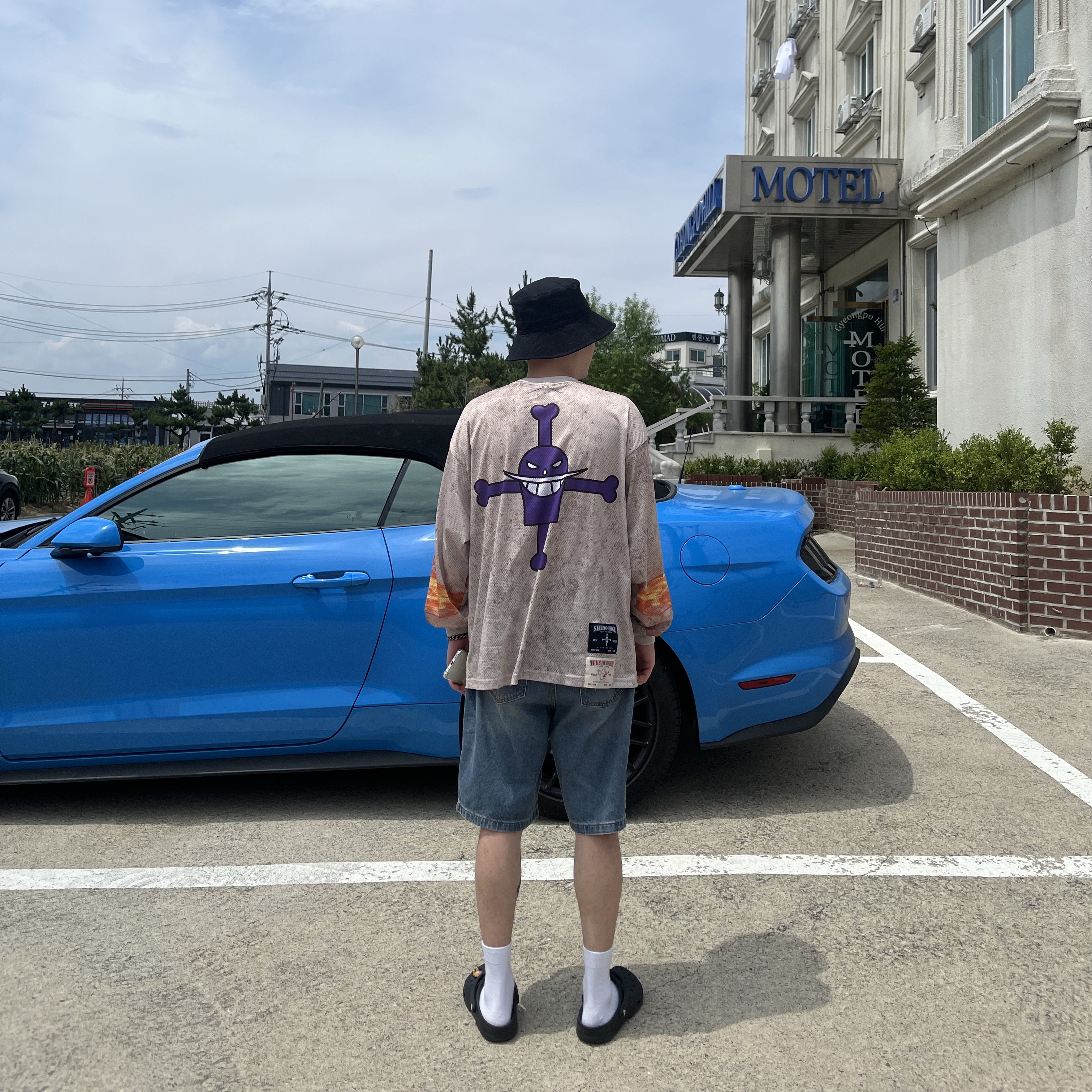 [Last-Order] True Religion x One Piece Hiken No Mesh Long Sleeve Sand 착용 스타일