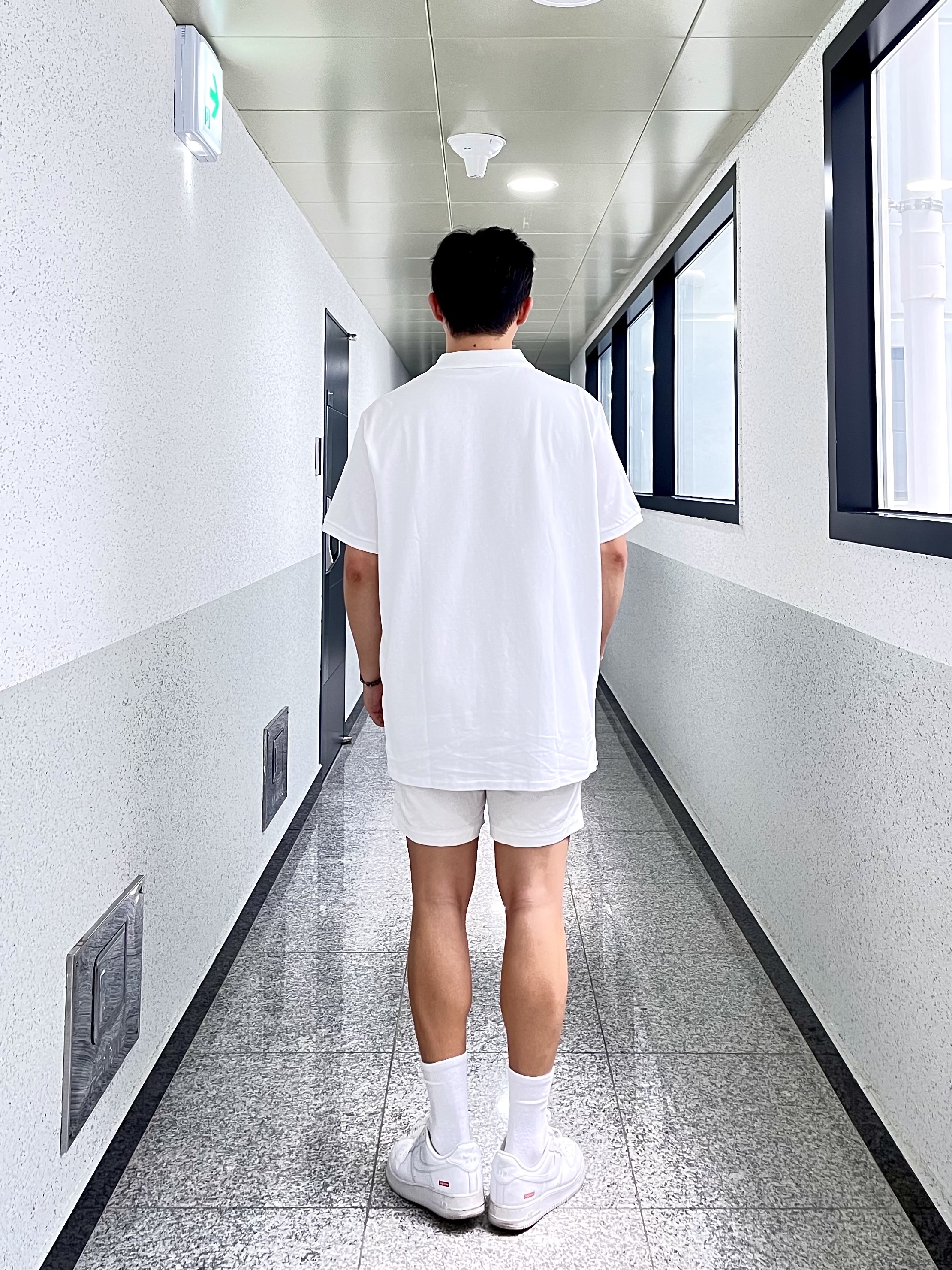 Nike x Supreme Air Force 1 Low White 착용 스타일