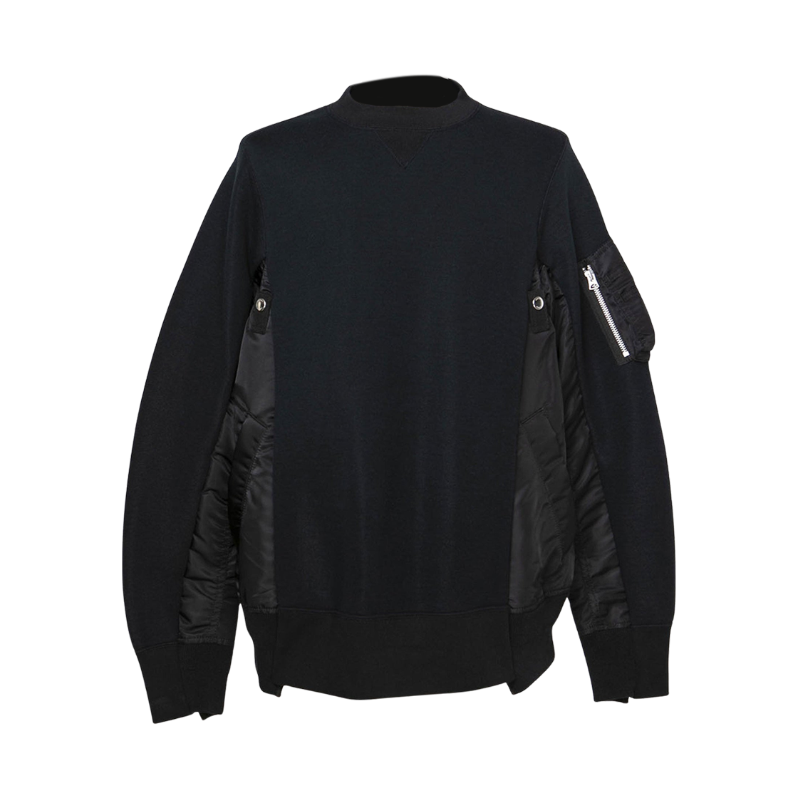 SCM-221-002 Sacai Sponge Sweat Nylon Twill Pullover Black
