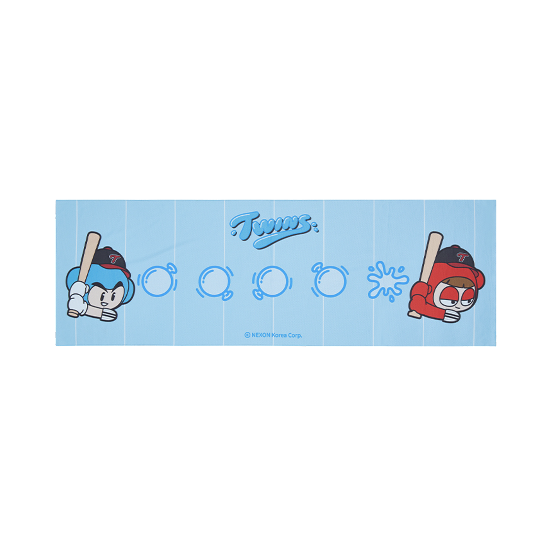 LG 트윈스 x 크레이지 아케이드 캐릭터 쿨 타월 스카이 블루(LG Twins x Crazy Arcade Character Cool Towel Sky Blue)