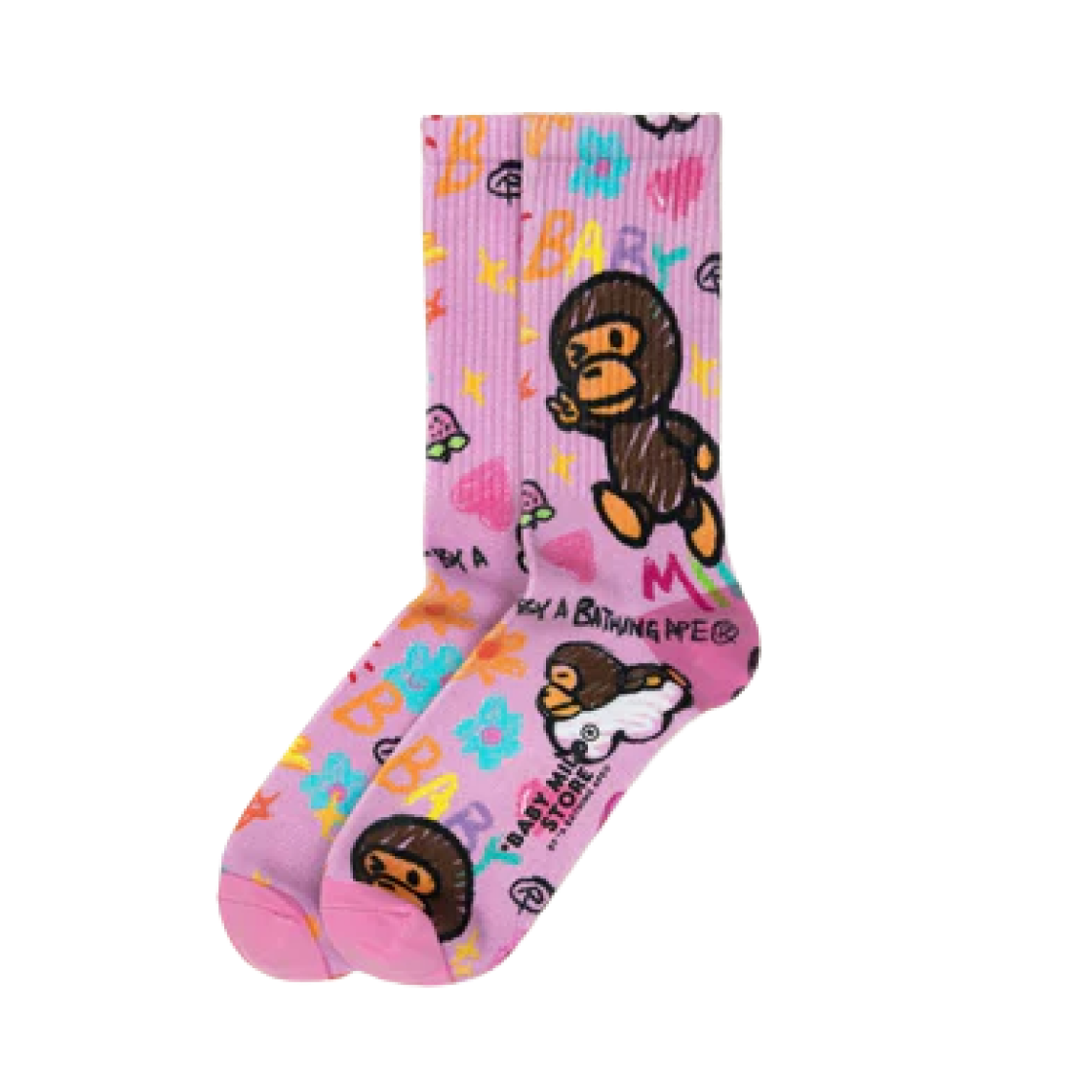 - BAPE Baby Milo Socks #2 Pink