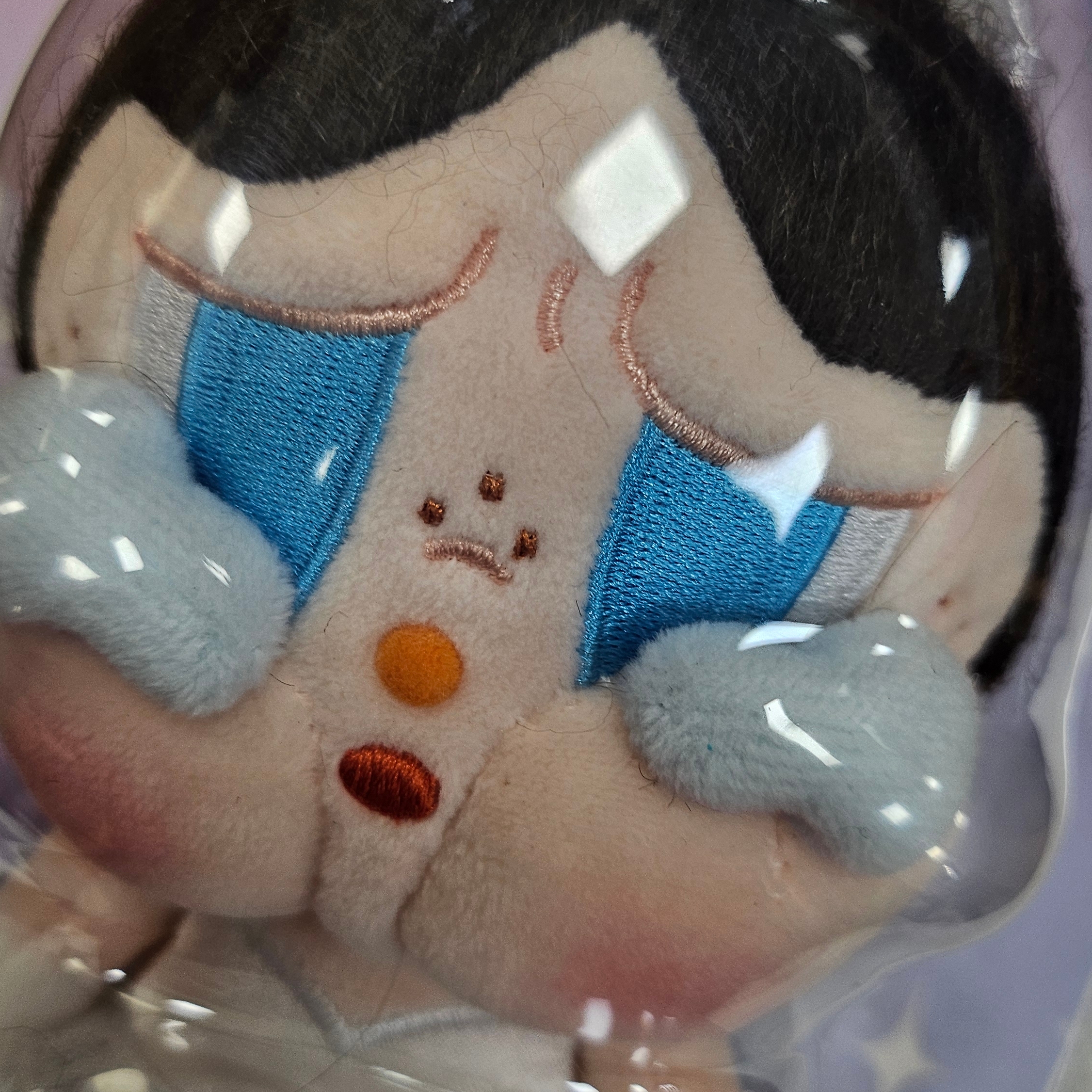 Pop Mart Crybaby Shiny Shiny Series Plush Pedant Blister Pack 착용 스타일