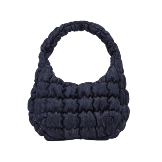 COS Quilted Micro Bag Dark Blue Denim