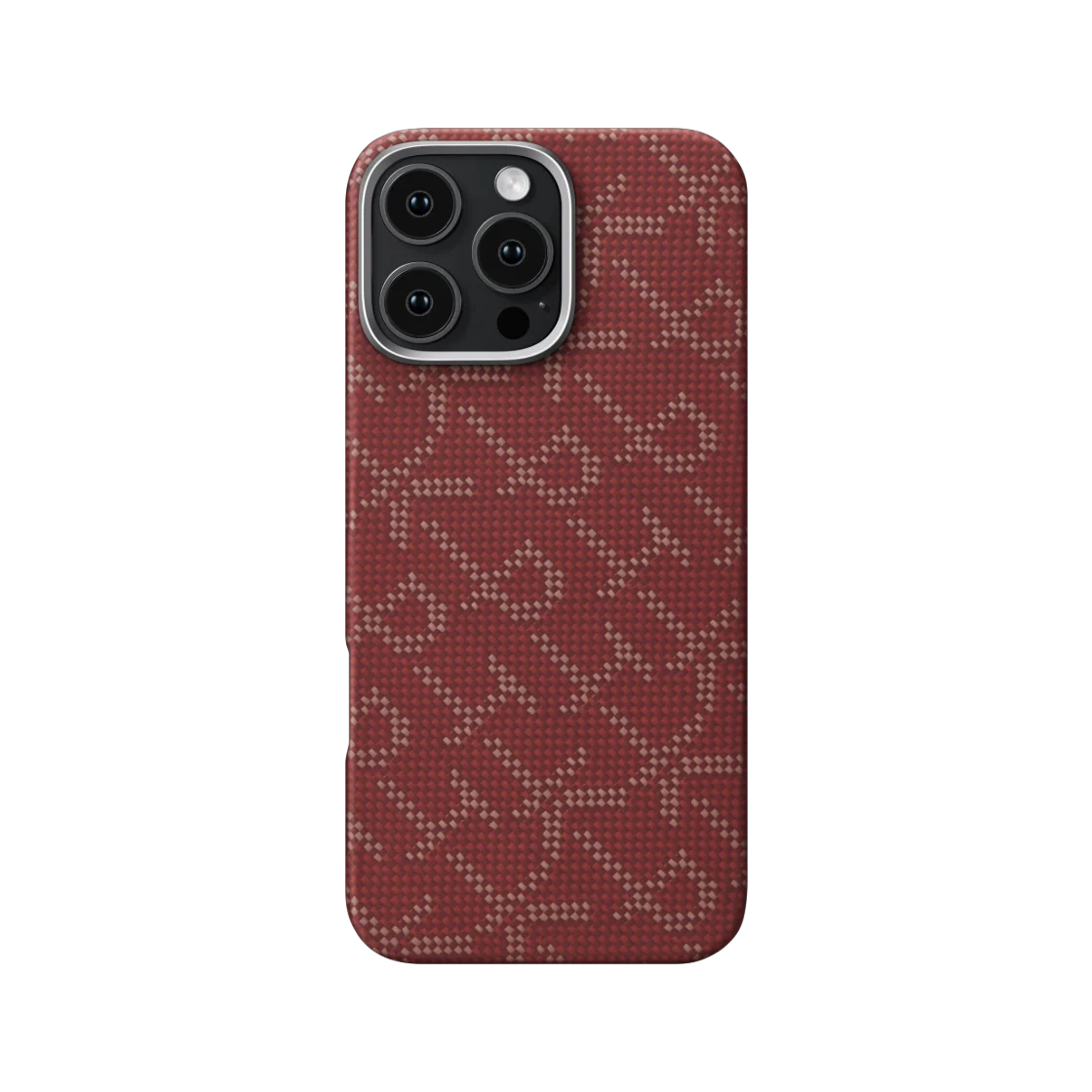 피타카 아이폰 16 프로맥스 모노그램 택타일 우븐 케이스 레드 골드(PITAKA iPhone 16 Pro Max Monogram-Tactile Woven Case Red Gold)