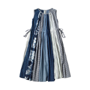 (W) Kapital Patchwork Kahlo Dress Indigo