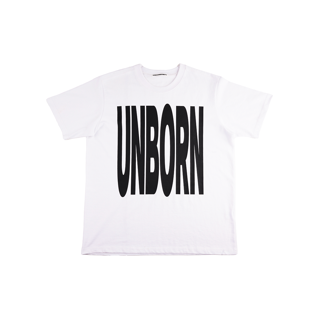 US-25T003BLK-1/2 Unborn Society Unborn Logo T-Shirt White