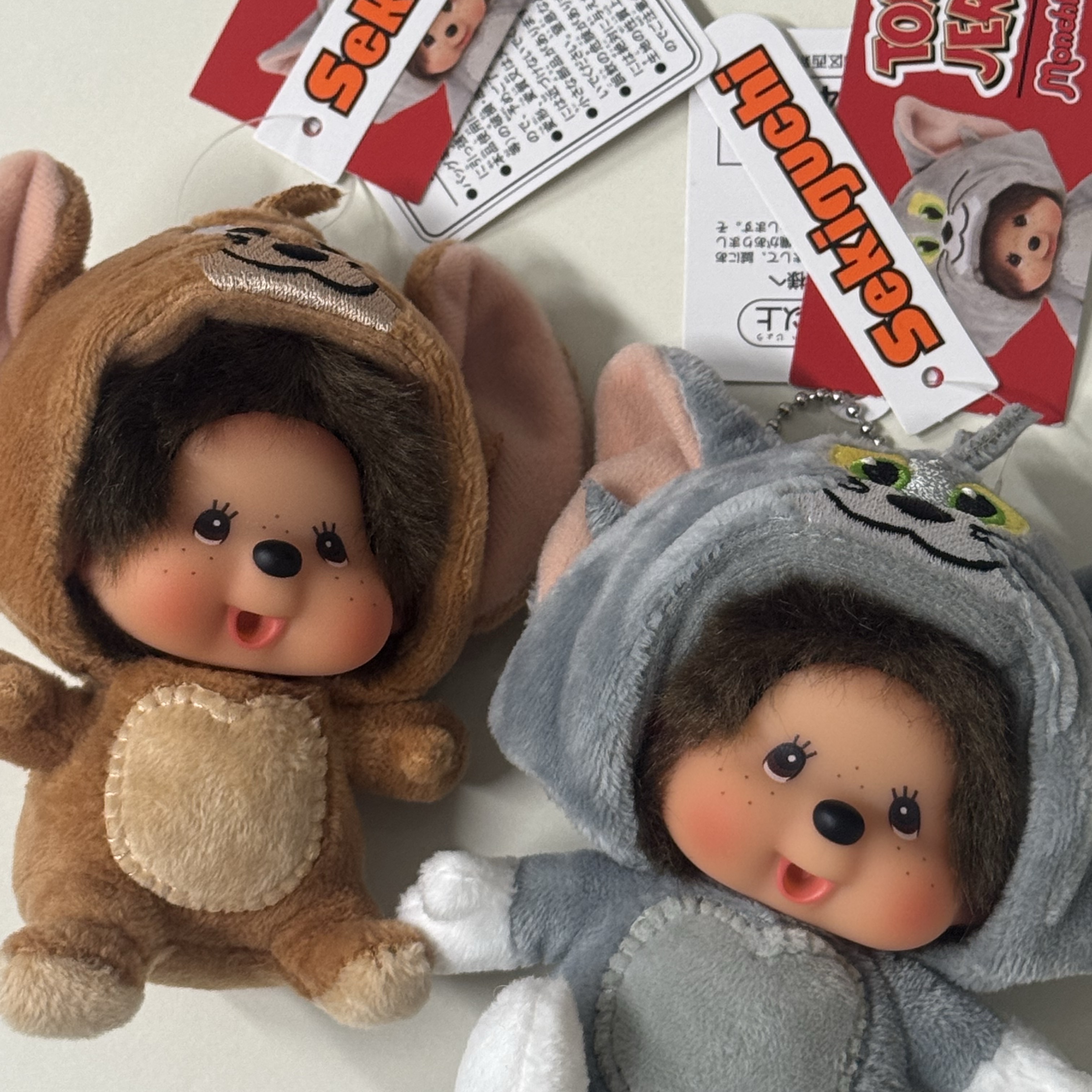 Monchhichi x Tom & Jerry SS Doll Mini Key Chain Jerry, Monchhichi x Tom & Jerry SS Doll Mini Key Chain Tom 착용 스타일