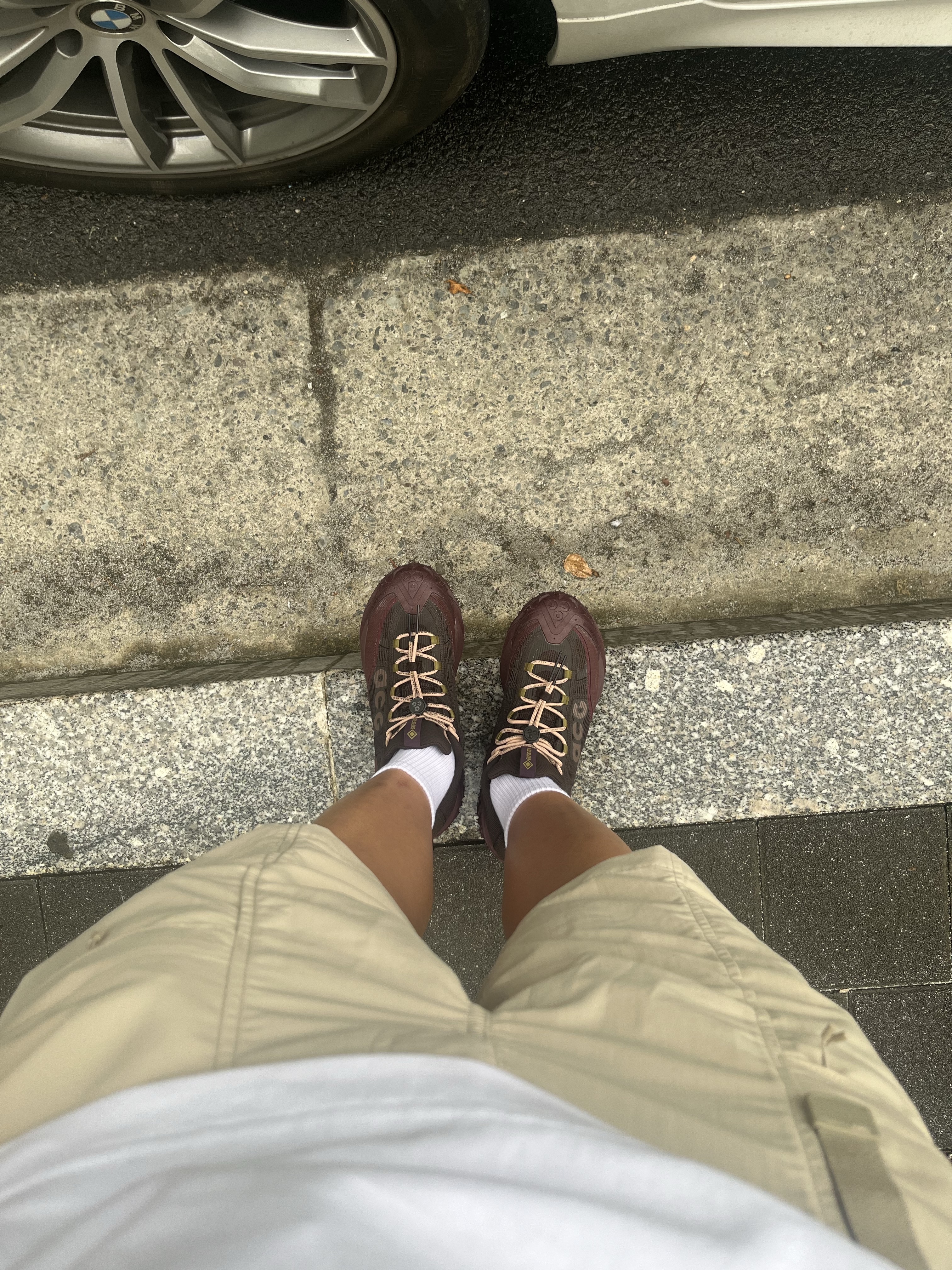 Nike ACG Mountain Fly 2 Low Gore-Tex Burgundy Crush and Velvet Brown 착용 스타일