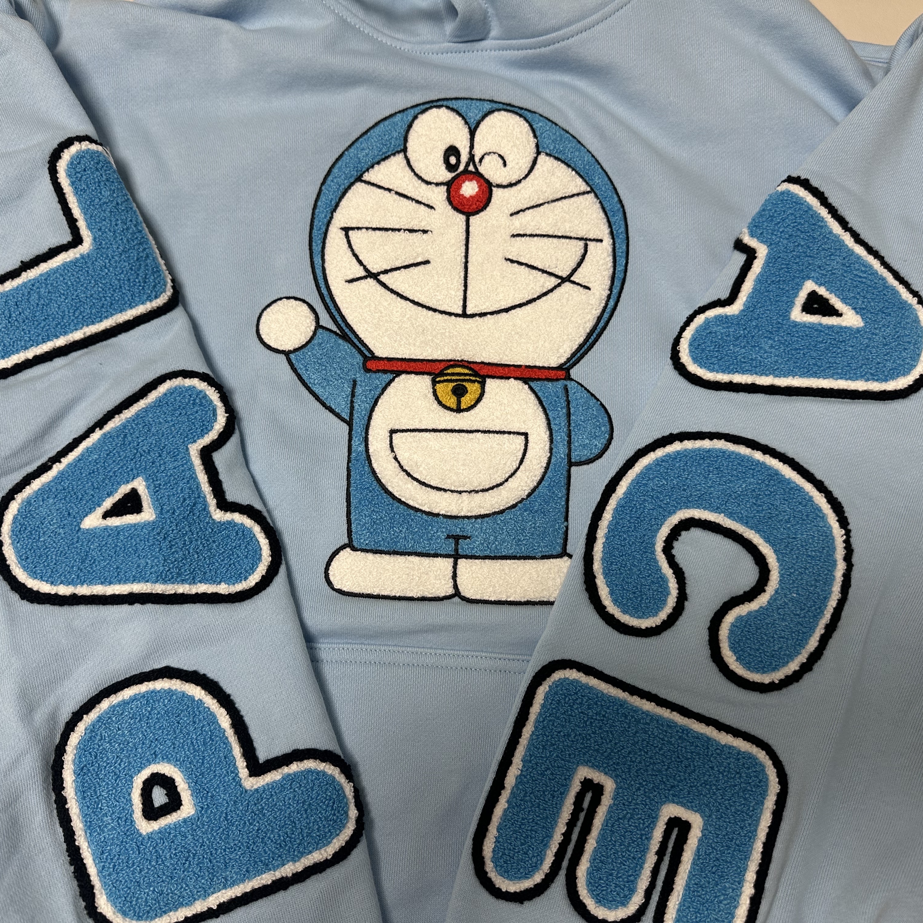 Palace x Doraemon Hood Blue - 25FW 착용 스타일