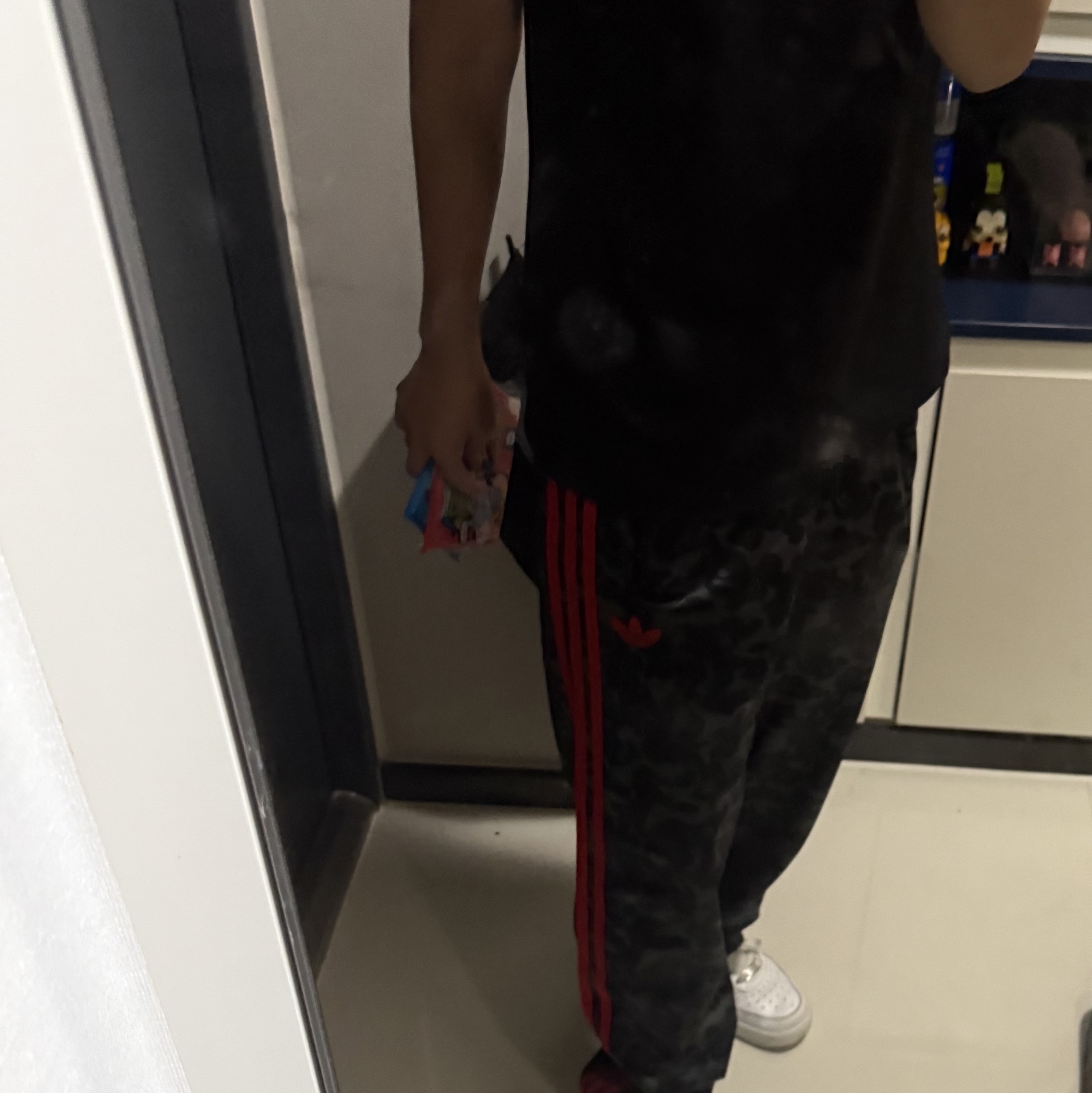 Adidas x BAPE Firebird Track Pants Black - KR Sizing 착용 스타일