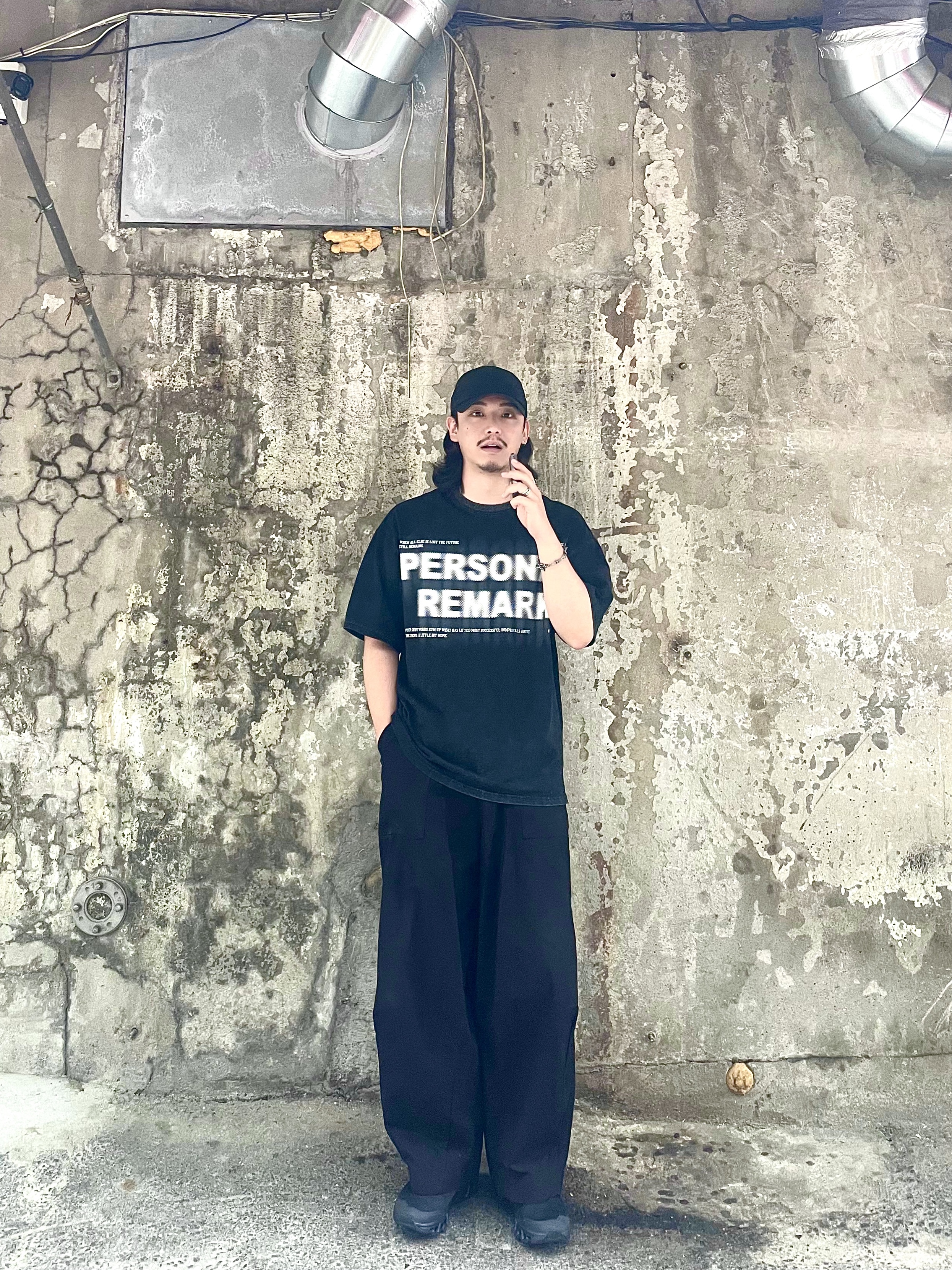 On Running Cloudmonster Void Black, Sansan Gear Nylon Wing Cap Black - 22FW 착용 스타일 - 2