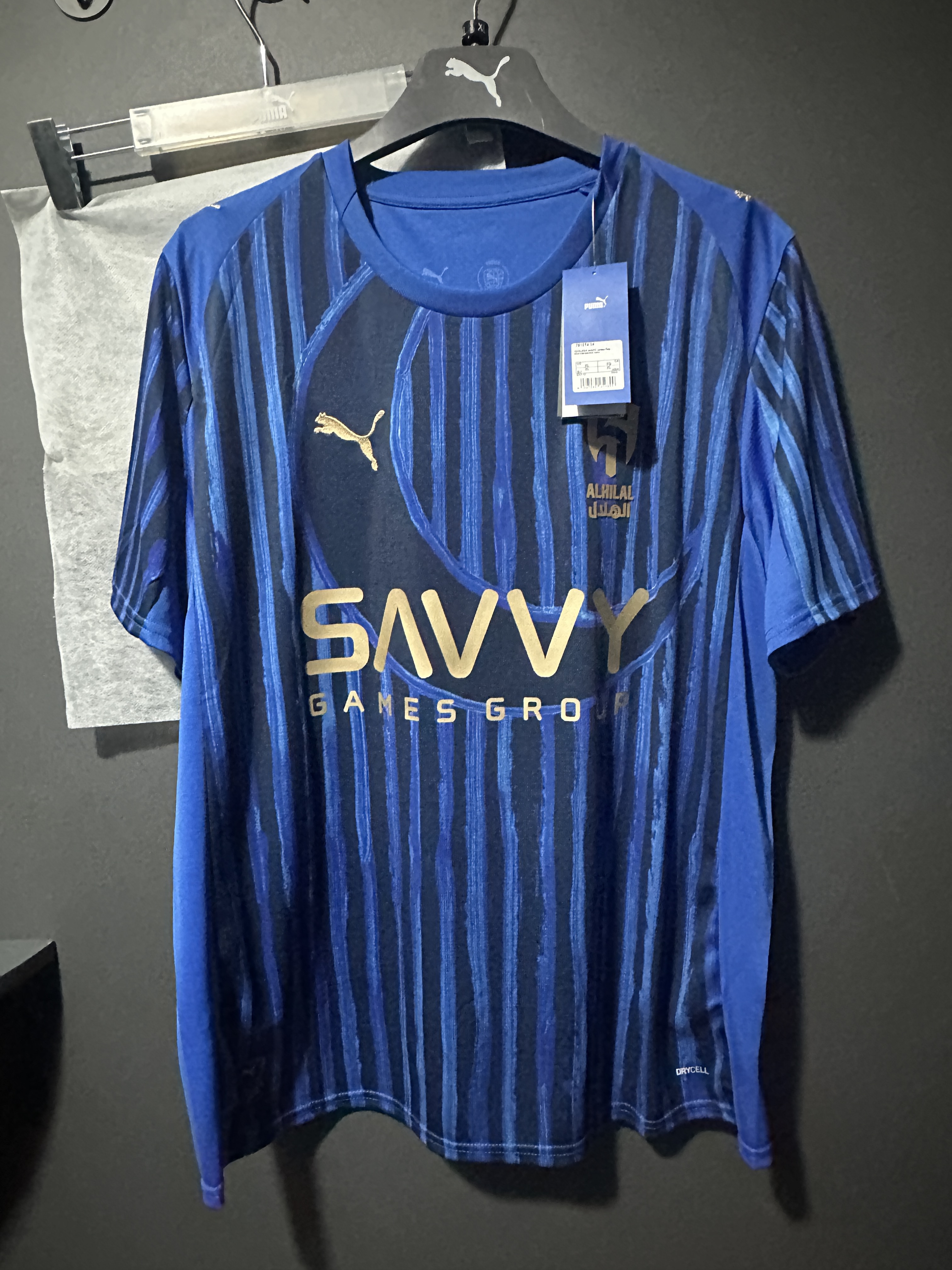 Puma Al Hilal Football Home Neymar Jr Replica Jersey Ignite Blue White 착용 스타일