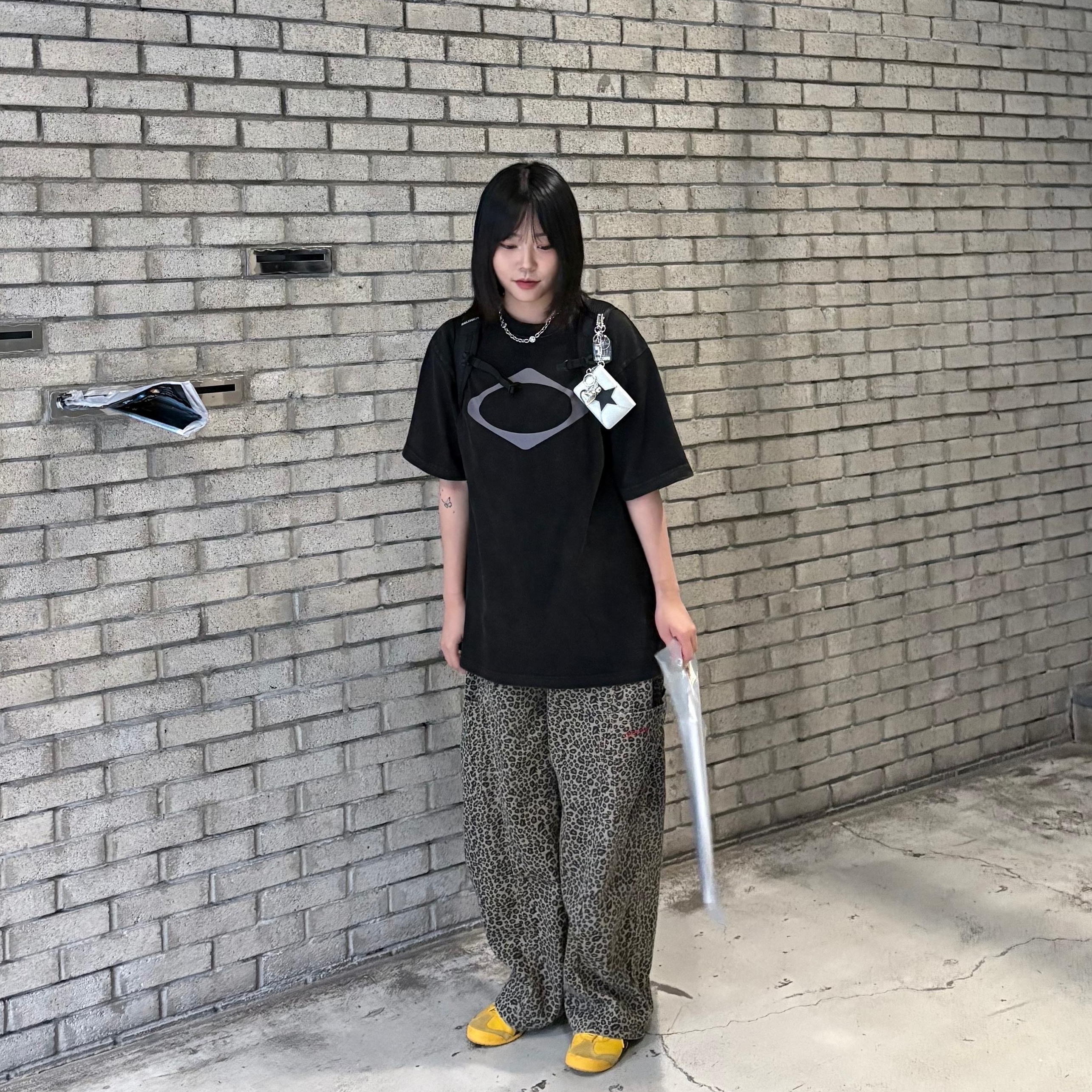 Mischief Rhombus Washed Basic T-Shirt Washed Black, Onitsuka Tiger Mexico 66 Yellow Black 착용 스타일