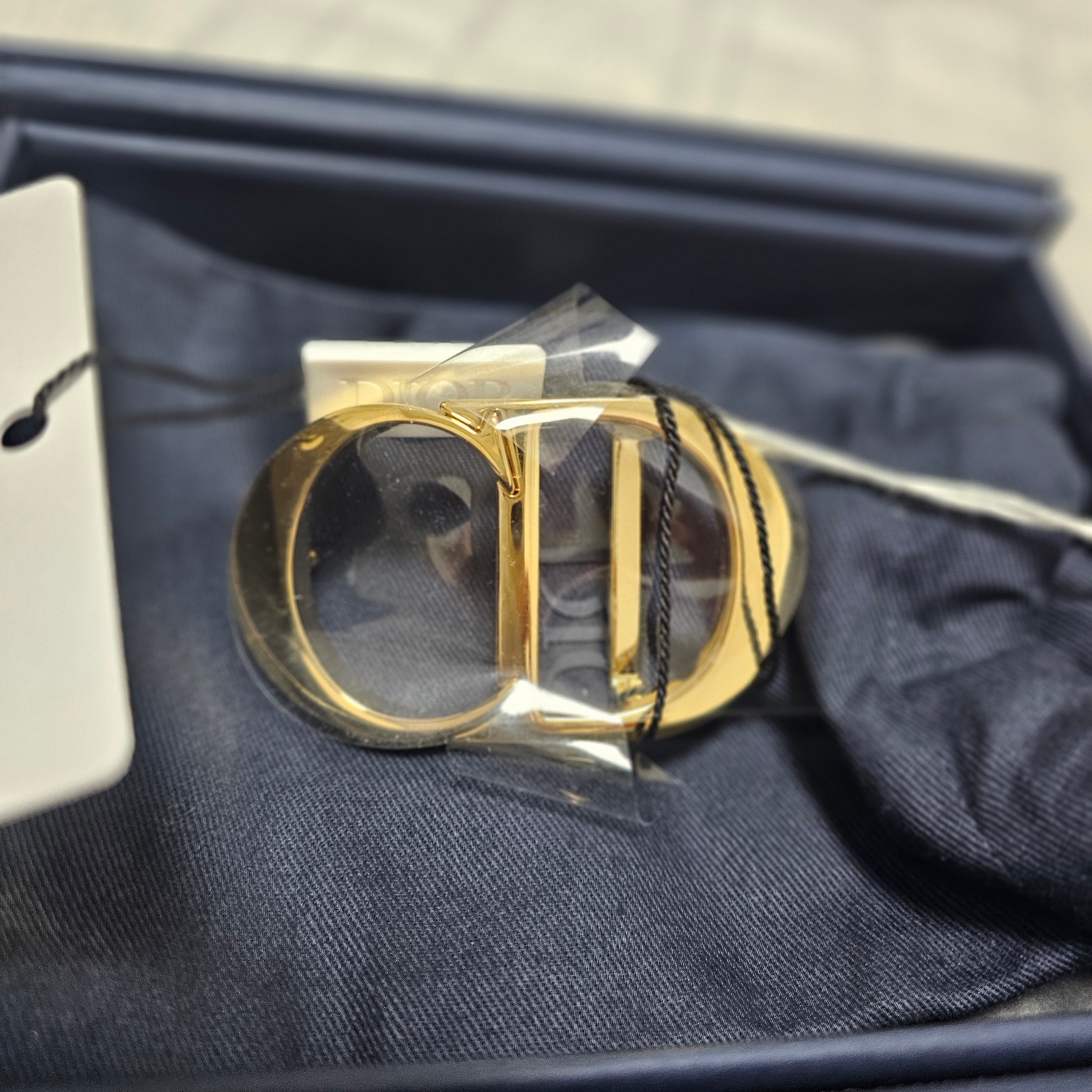 Dior 35mm CD Icon Belt Buckle Gold Finish Brass Gold 착용 스타일 - 1