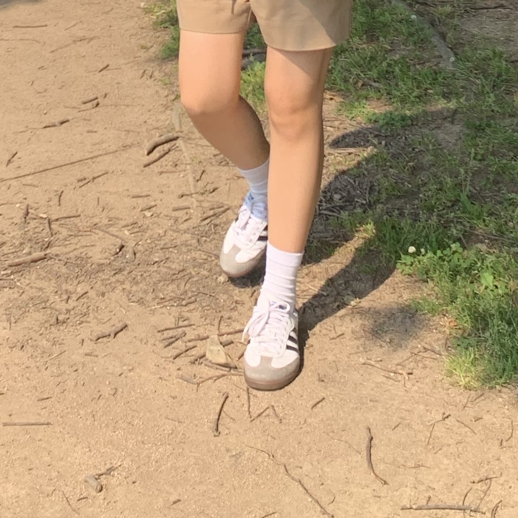Adidas Samba Vegan White Black 착용 스타일