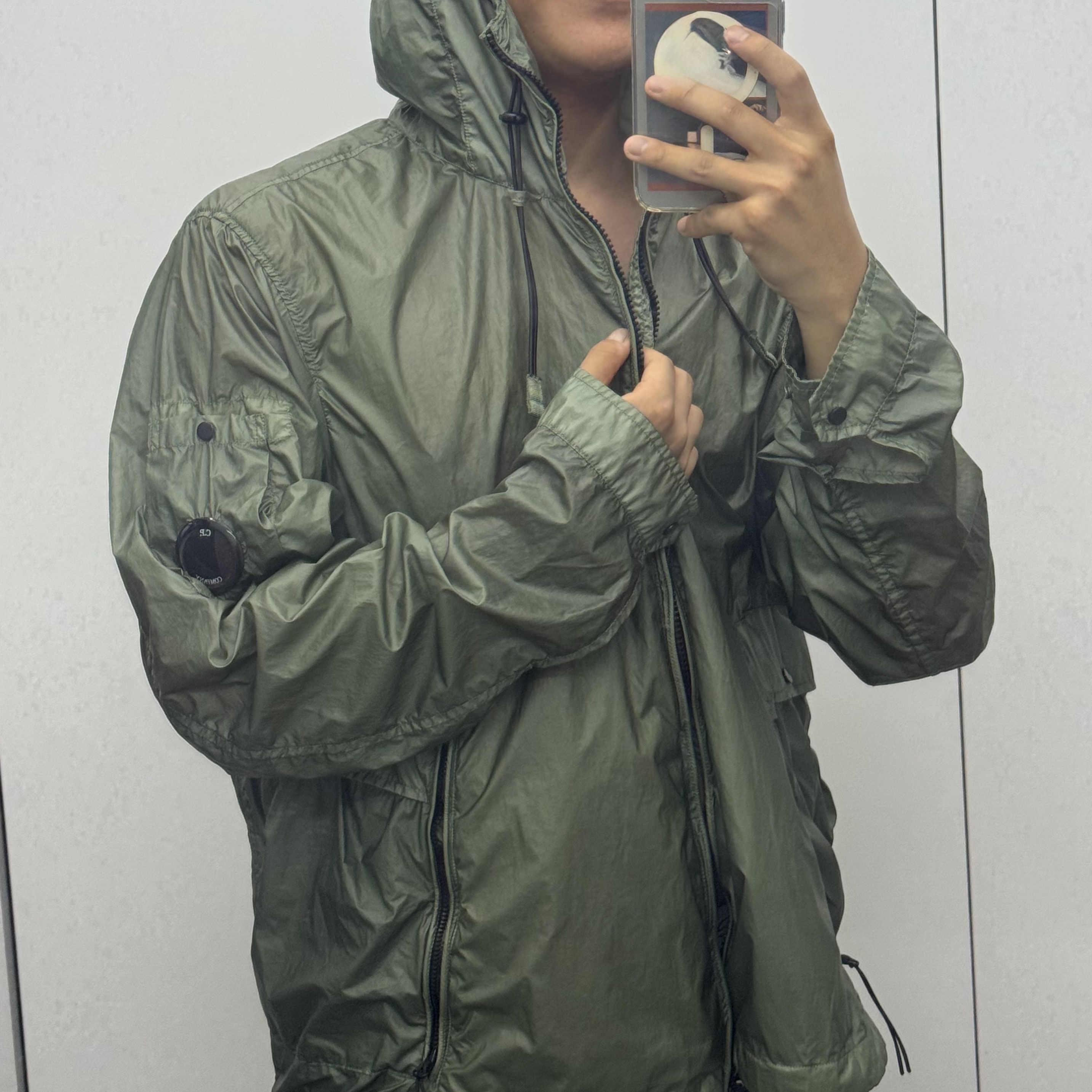 C.P. Company CS II Outerwear Jacket Agave Green - 24SS 착용 스타일 - 2