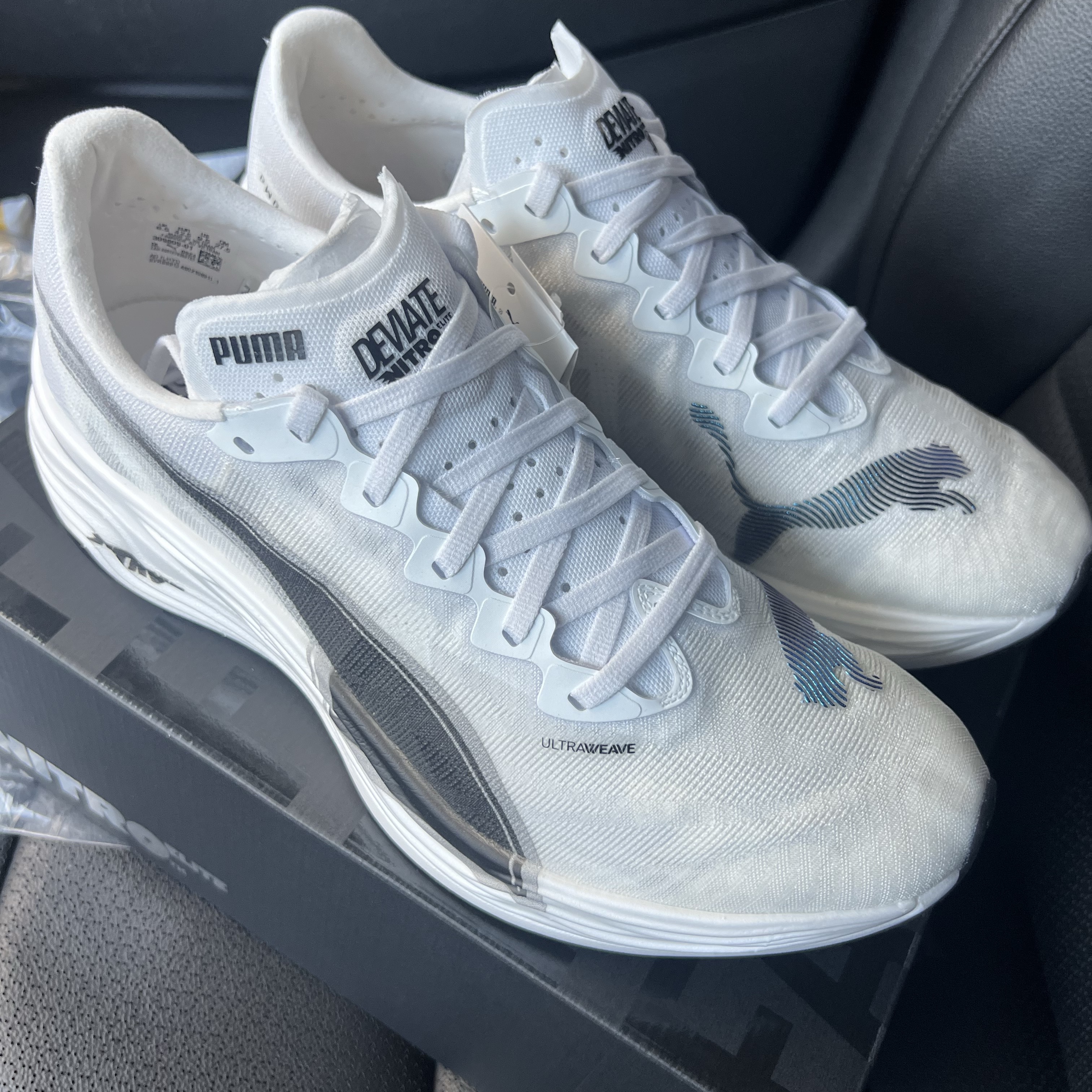 Puma Deviate Nitro Elite 3 White Black 착용 스타일 - 2