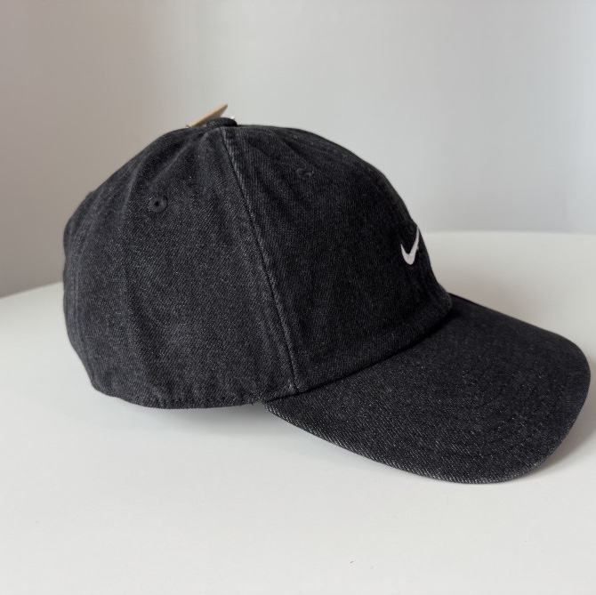 Nike Club Unstructured Denim Cap Black White, Nike Club Unstructured Denim Cap College Navy White 착용 스타일 - 3