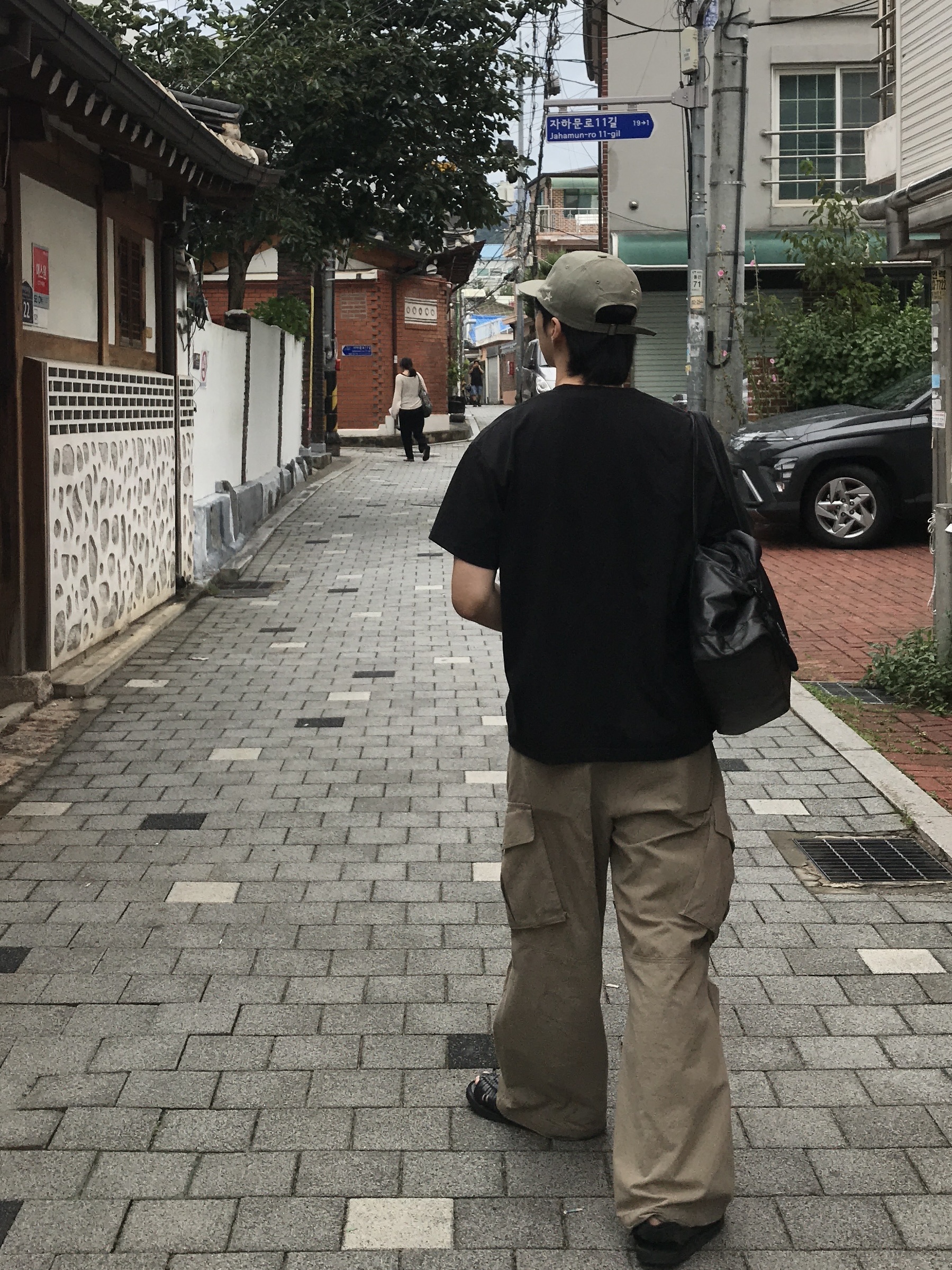 Aoiro 6-Panel Bone A/N Cap Olive 착용 스타일 - 2