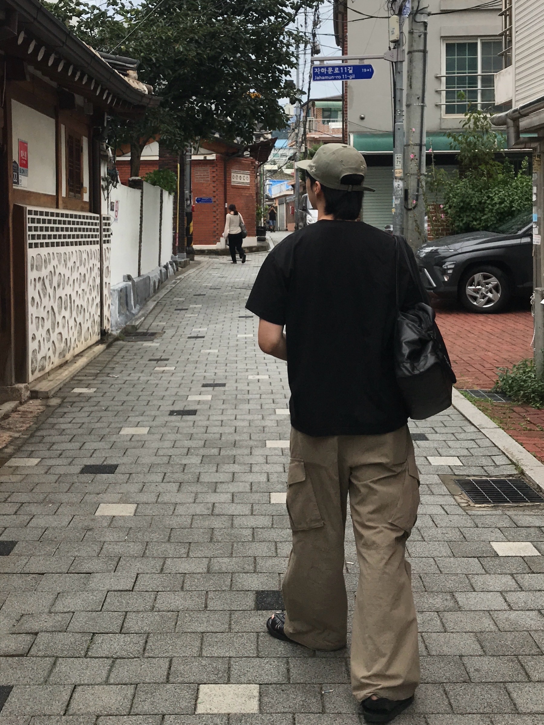 Aoiro 6-Panel Bone A/N Cap Olive 착용 스타일 - 7