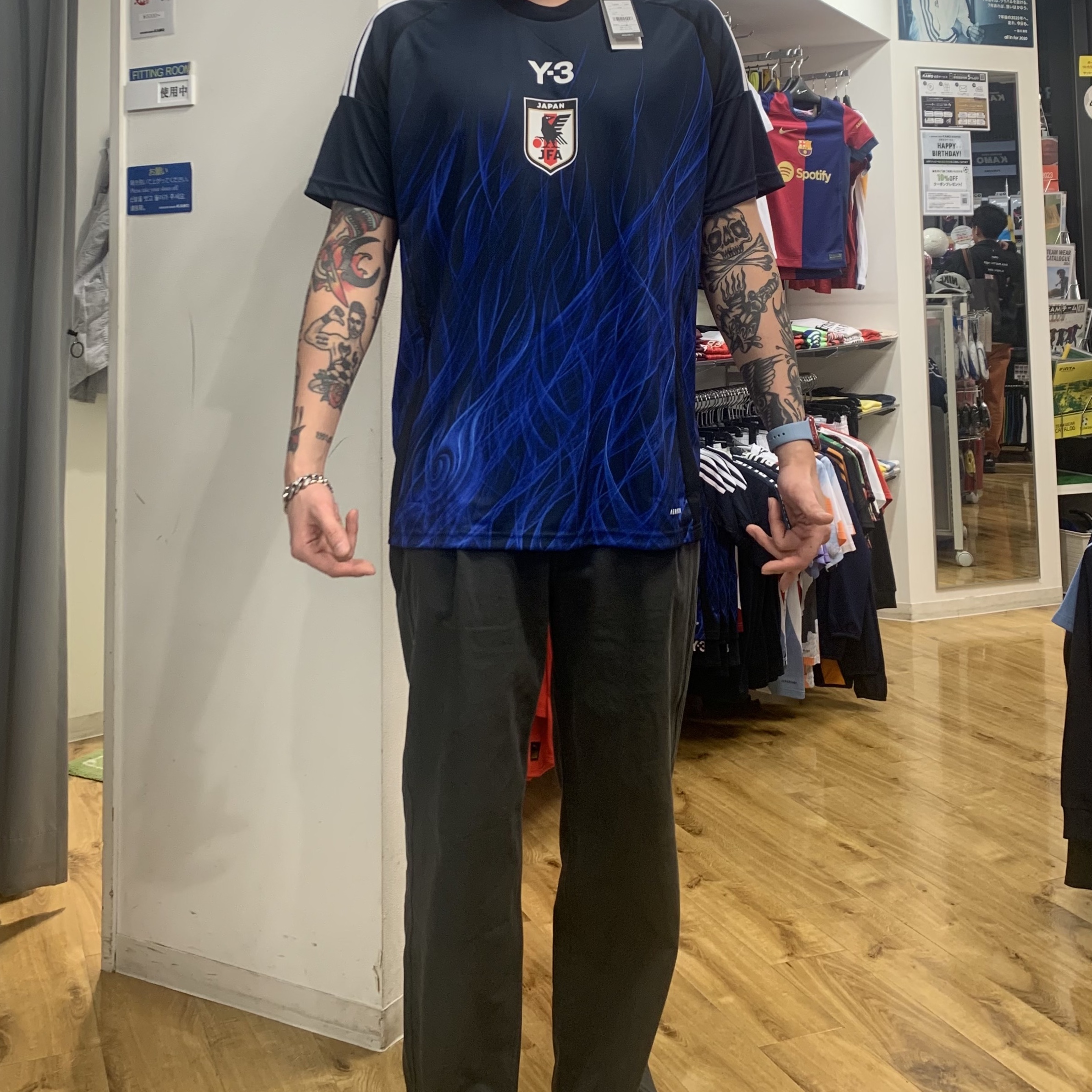 Y-3 Japan 2024 Home Replica Jersey Legend Ink - KR Sizing 착용 스타일