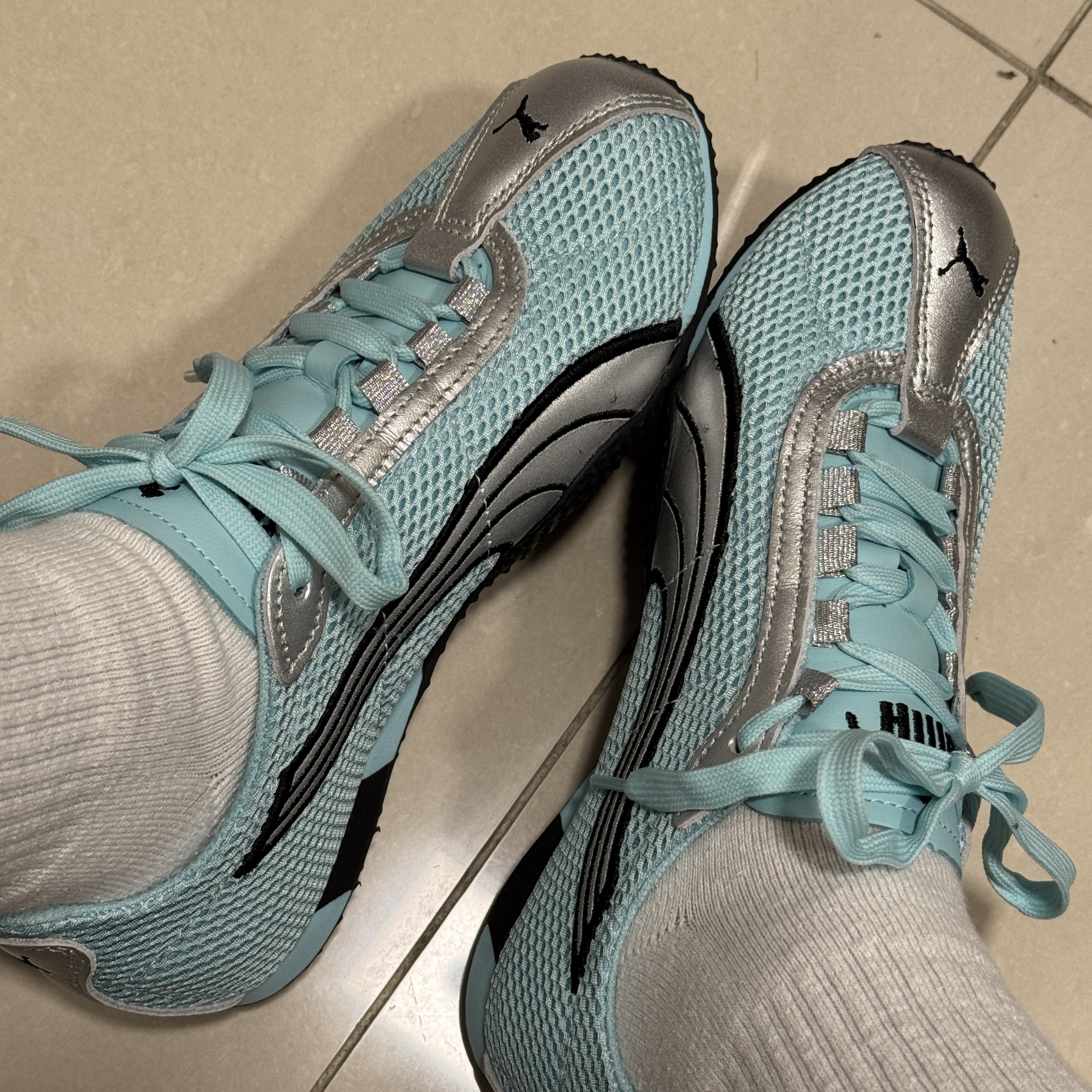 Puma H-street OG Safe Lake Silver 착용 스타일