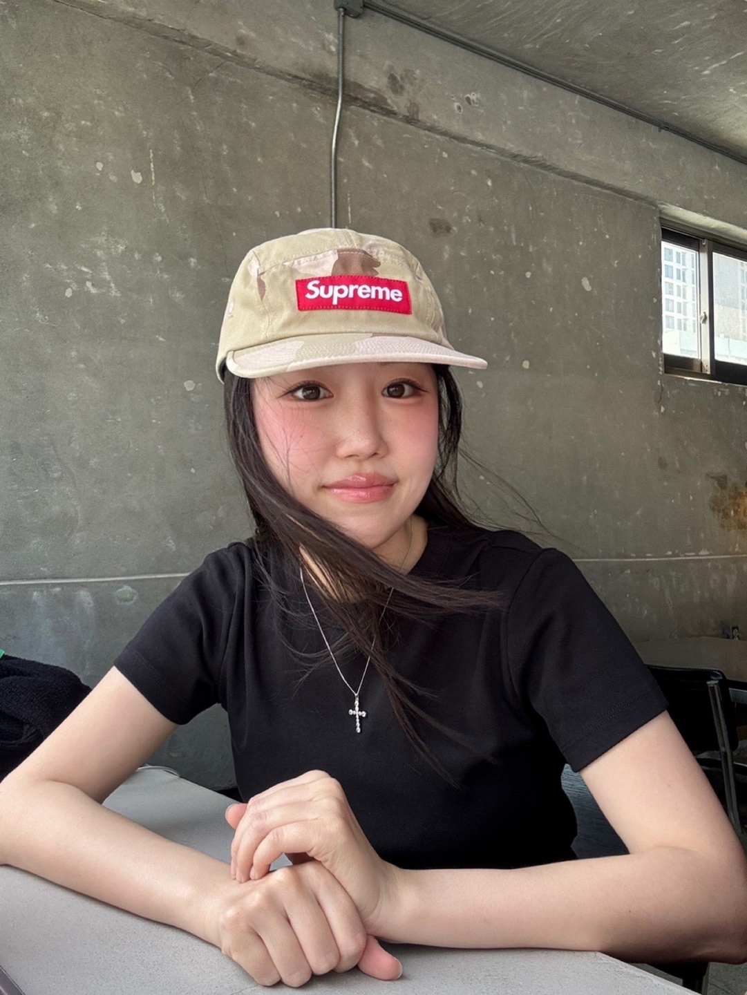 Supreme Washed Chino Twill Camp Cap Desert Camo - 24SS 착용 스타일