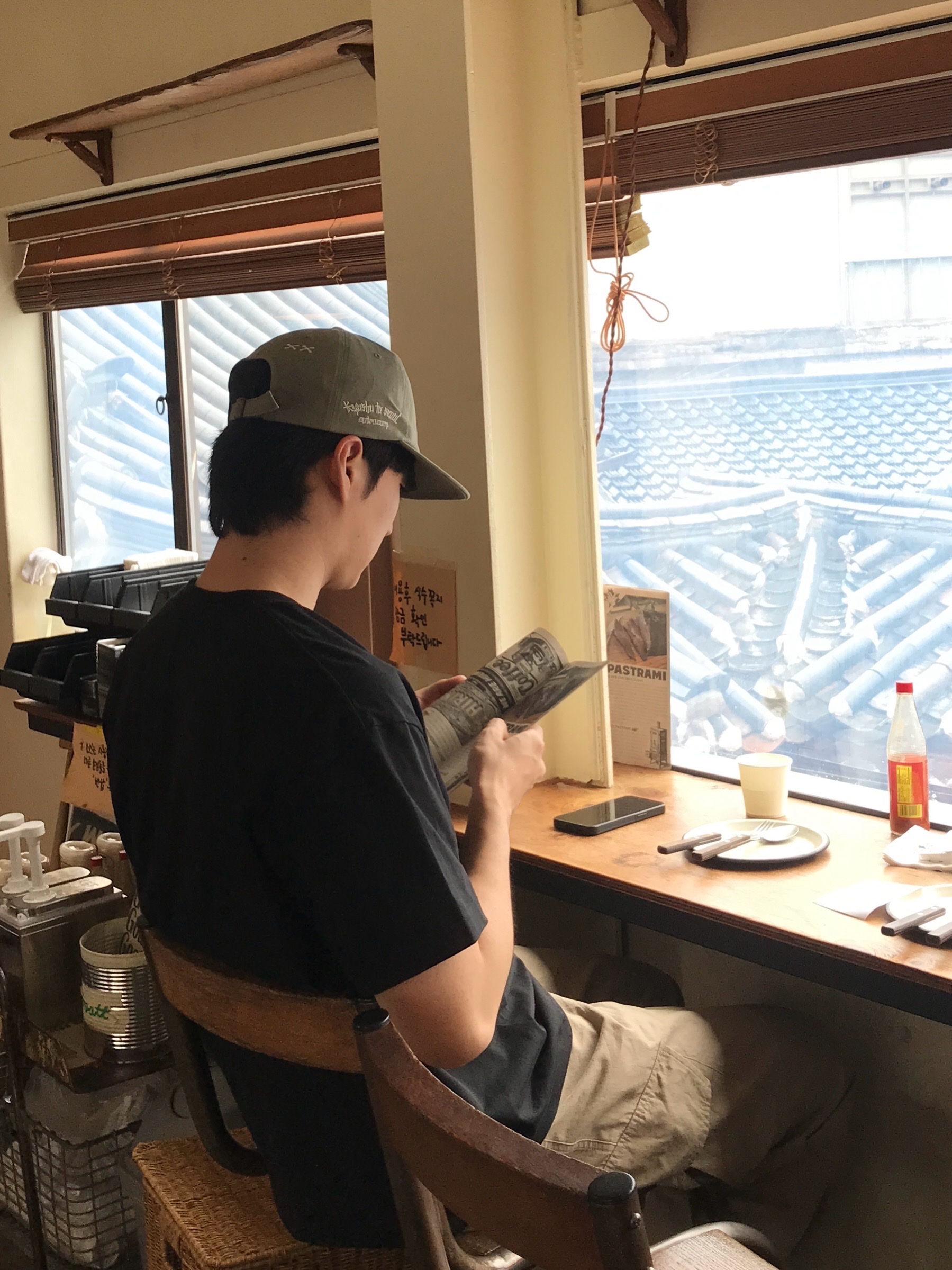Aoiro 6-Panel Bone A/N Cap Olive 착용 스타일 - 3