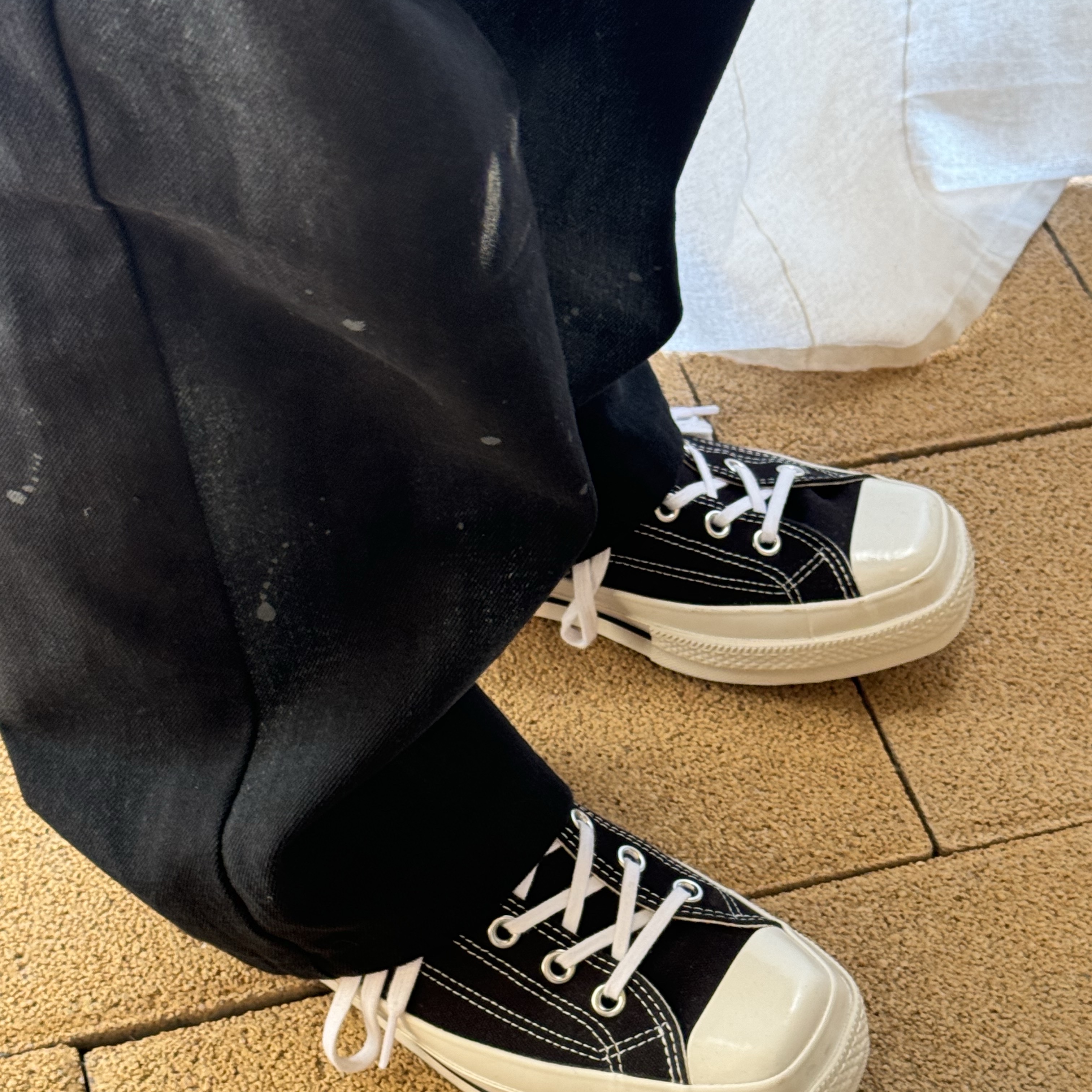 Converse Chuck Taylor All Star Square Toe OX Black 착용 스타일